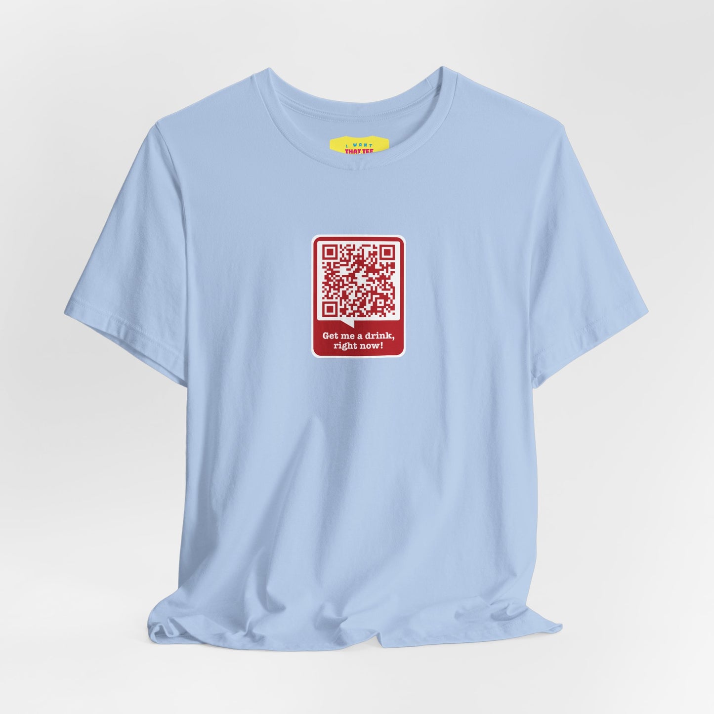 GET ME A DRINK RIGHT NOW - FORREST GUMP QR JOKE (Unisex Softstyle T-Shirt)