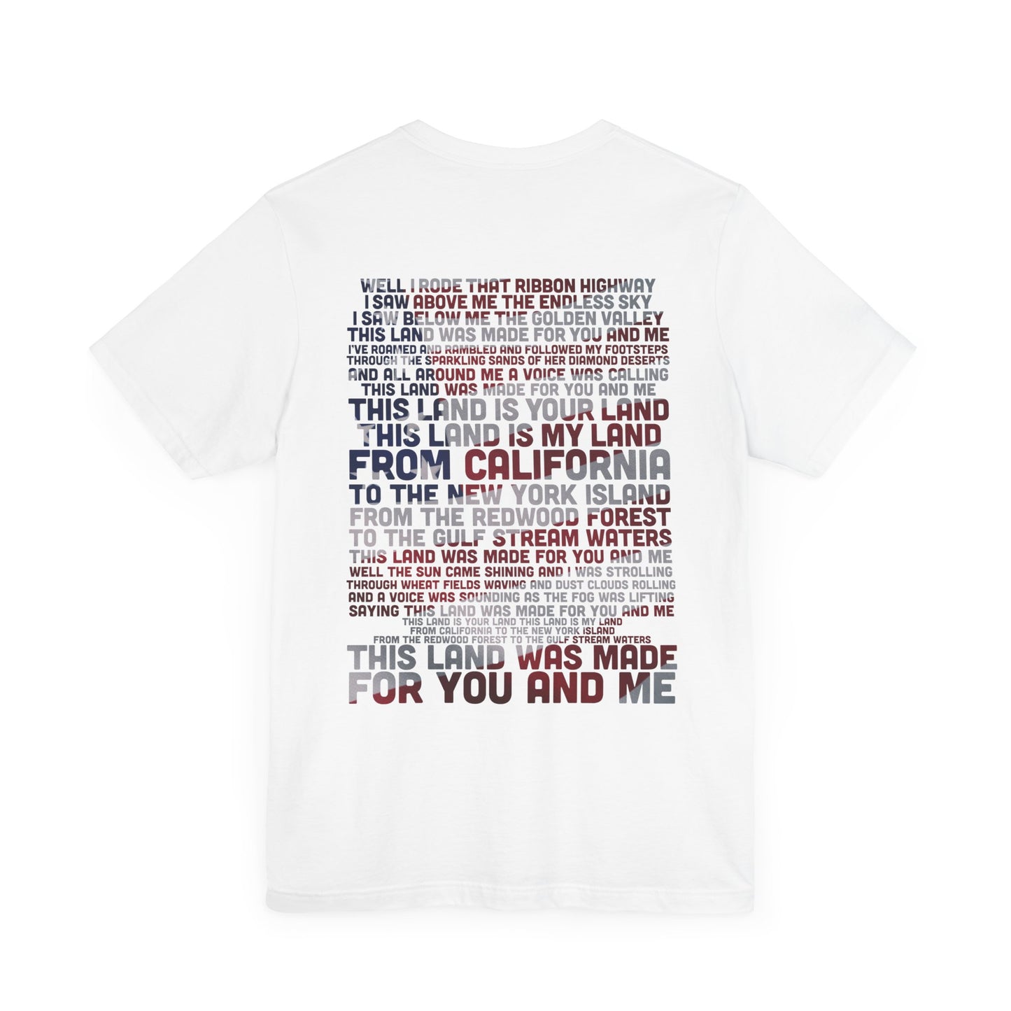 THIS LAND IS YOUR LAND - BRUCE SPRINGSTEEN (Unisex Jersey Short Sleeve Tee)