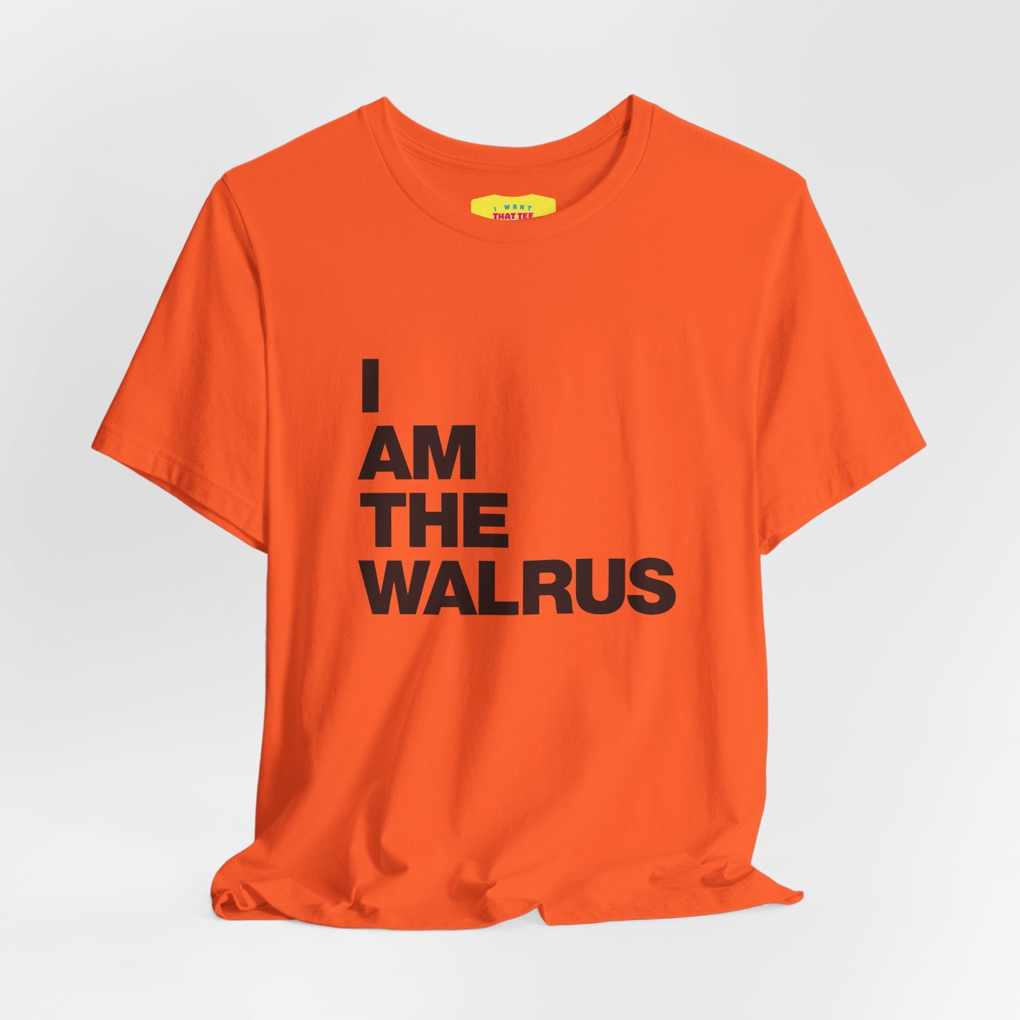 I AM THE WALRUS - THE BEATLES (Black text, Unisex Softstyle T-Shirt)