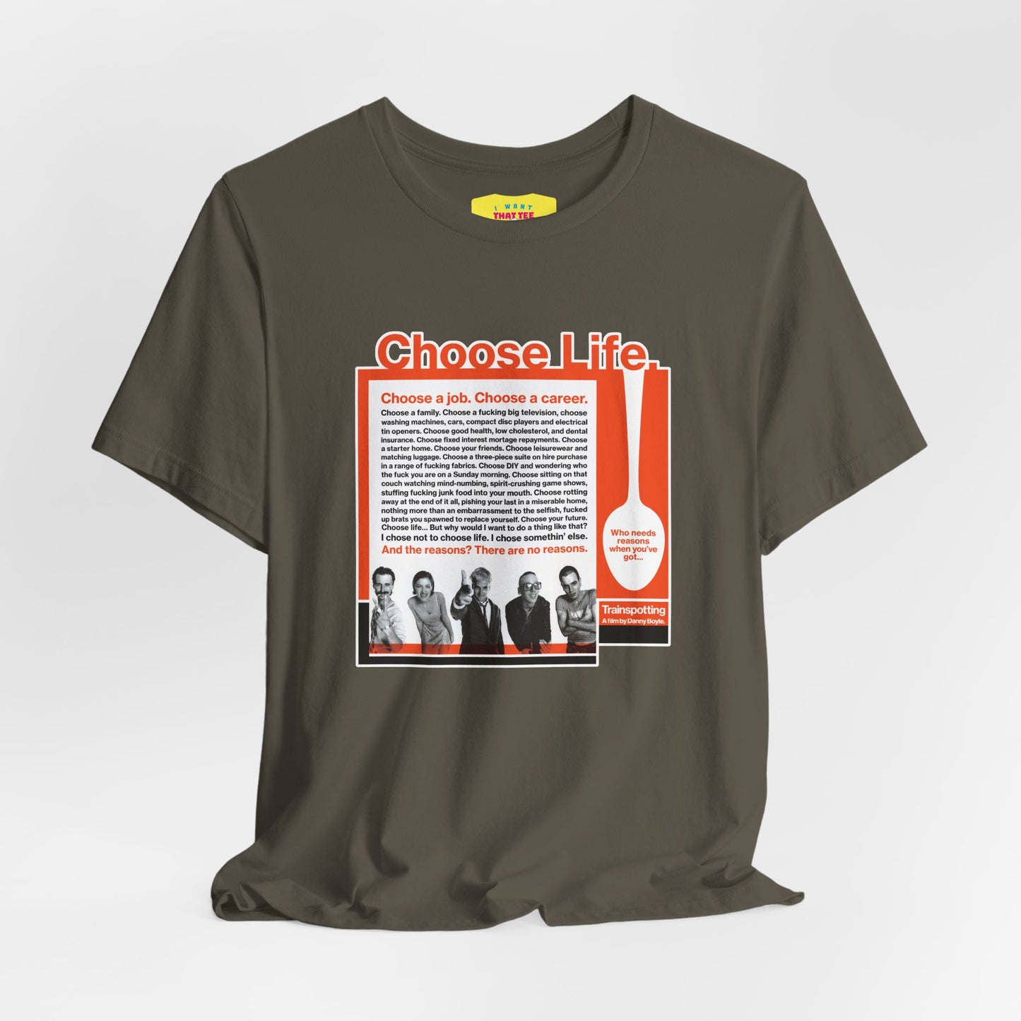 CHOOSE LIFE - TRAINSPOTTING (Unisex Softstyle T-Shirt)