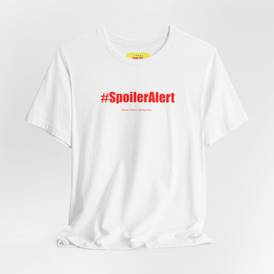 SPOILER ALERT/KEYSER SÖZE IS VERBAL KINT (Text in red, Unisex Softstyle T-Shirt)