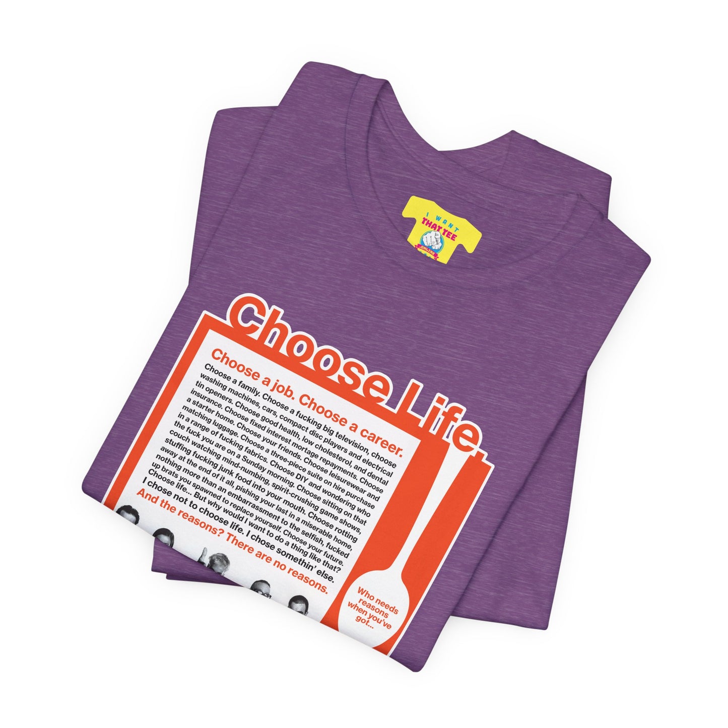 CHOOSE LIFE - TRAINSPOTTING (Unisex Softstyle T-Shirt)