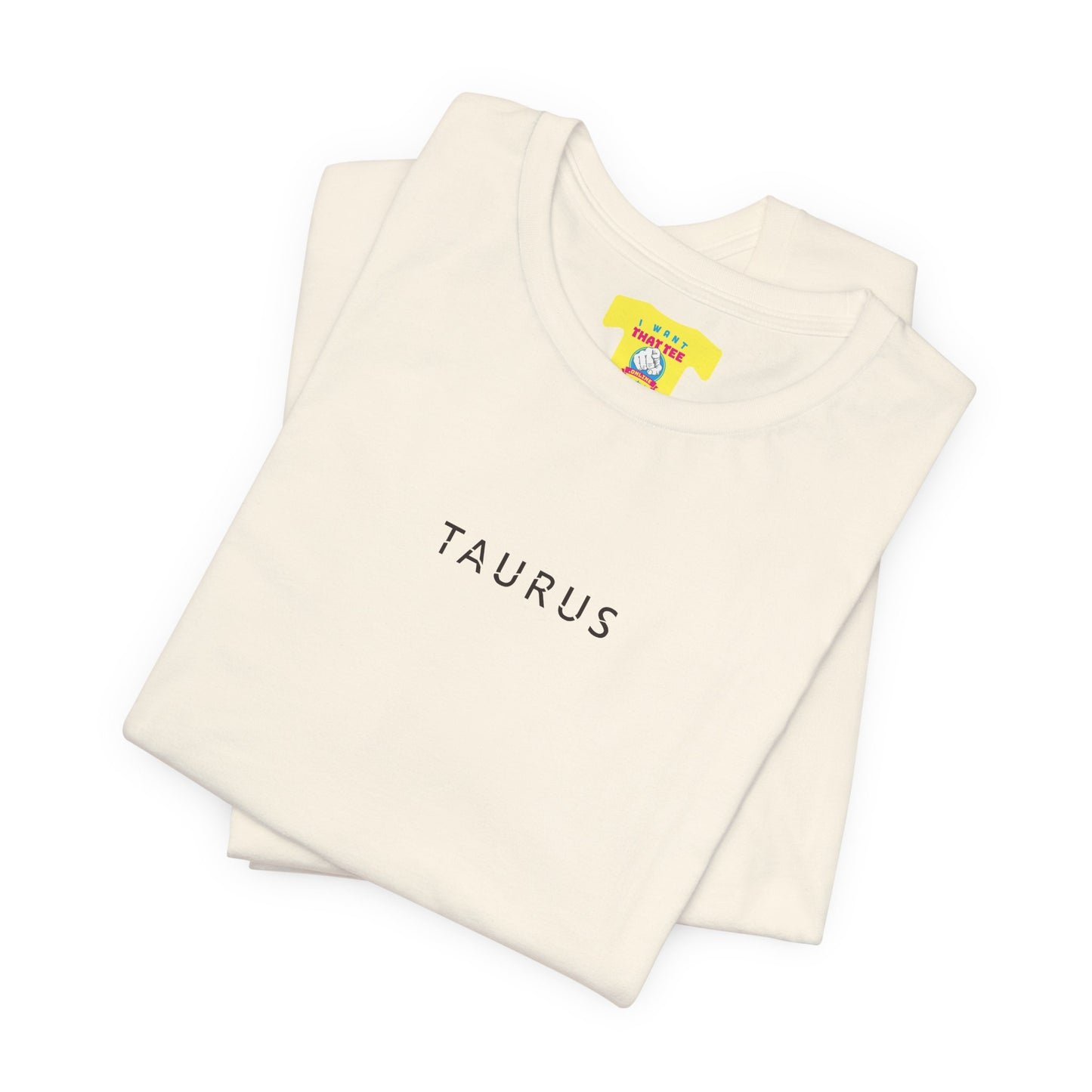 TAURUS BLACK WORD LOGO - (Unisex Jersey Short Sleeve Tee)