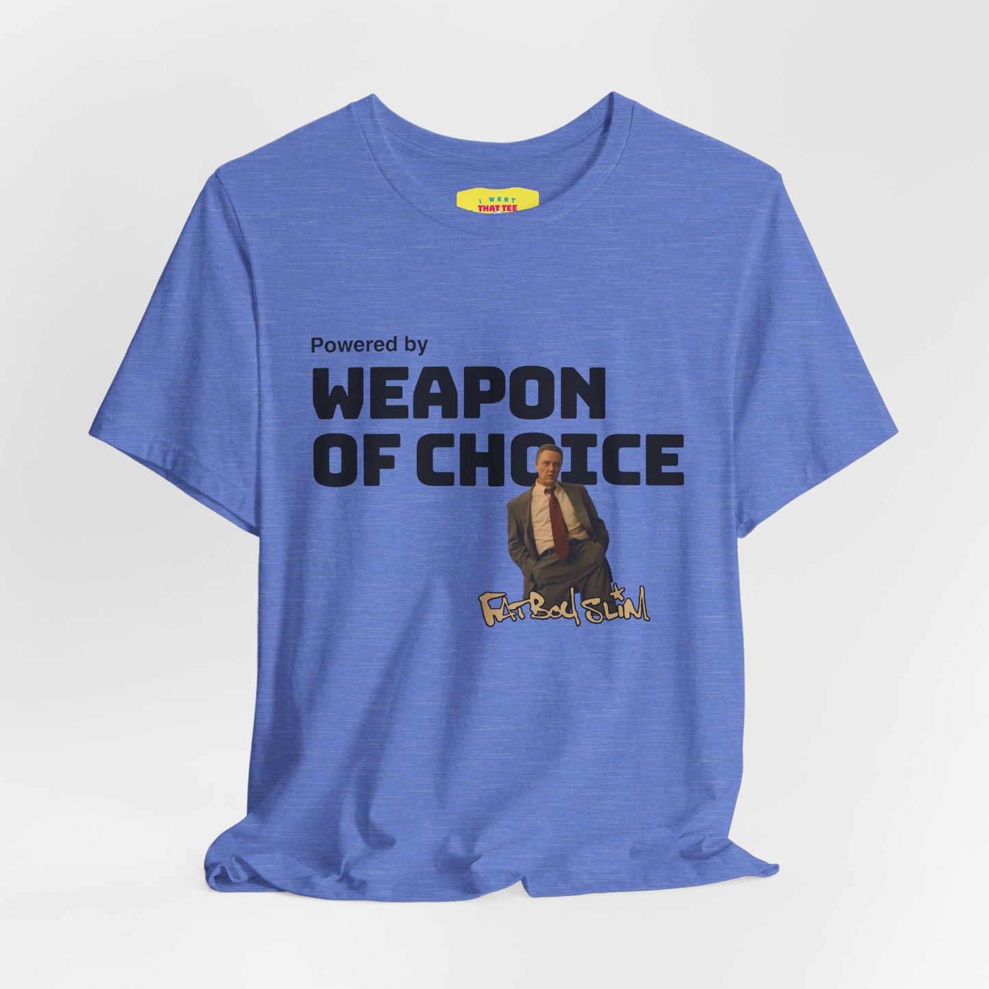 POWERED BY WEAPON OF CHOICE - FATBOY SLIM (Unisex Softstyle T-Shirt)