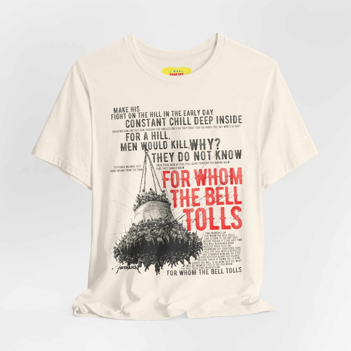 FOR WHOM THE BELL TOLLS - METALLICA (Unisex Jersey Short Sleeve Tee)