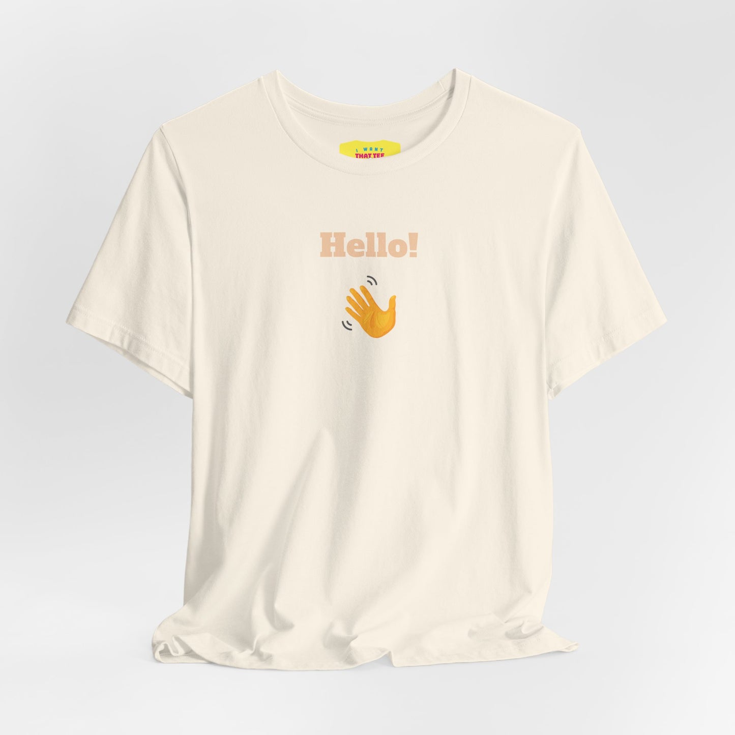 HELLO (front) / GOODBYE (back) (Unisex Jersey Short Sleeve Tee)