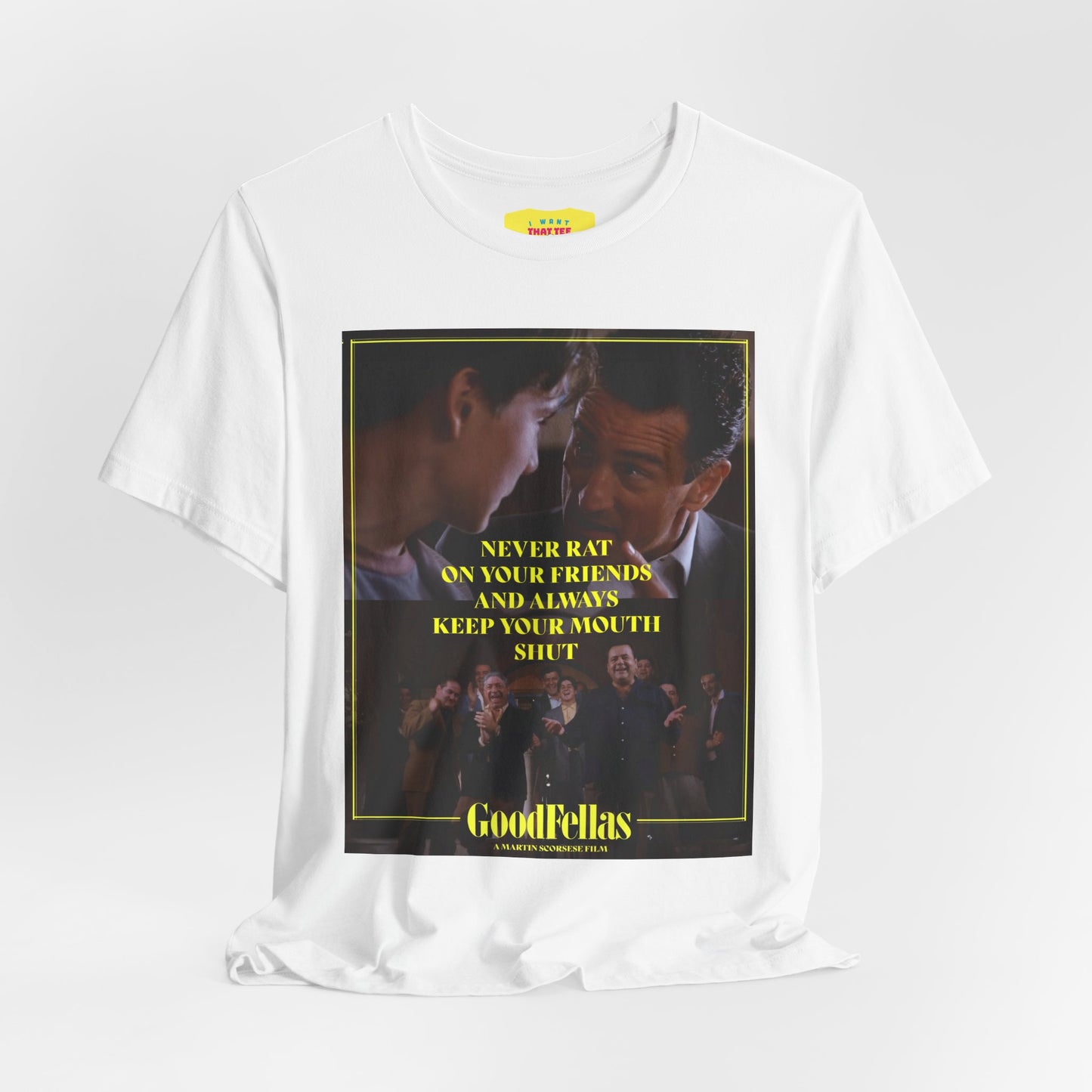 NEVER RAT ON YOUR FRIENDS - GOODFELLAS QUOTE (Unisex Jersey Short Sleeve Tee)