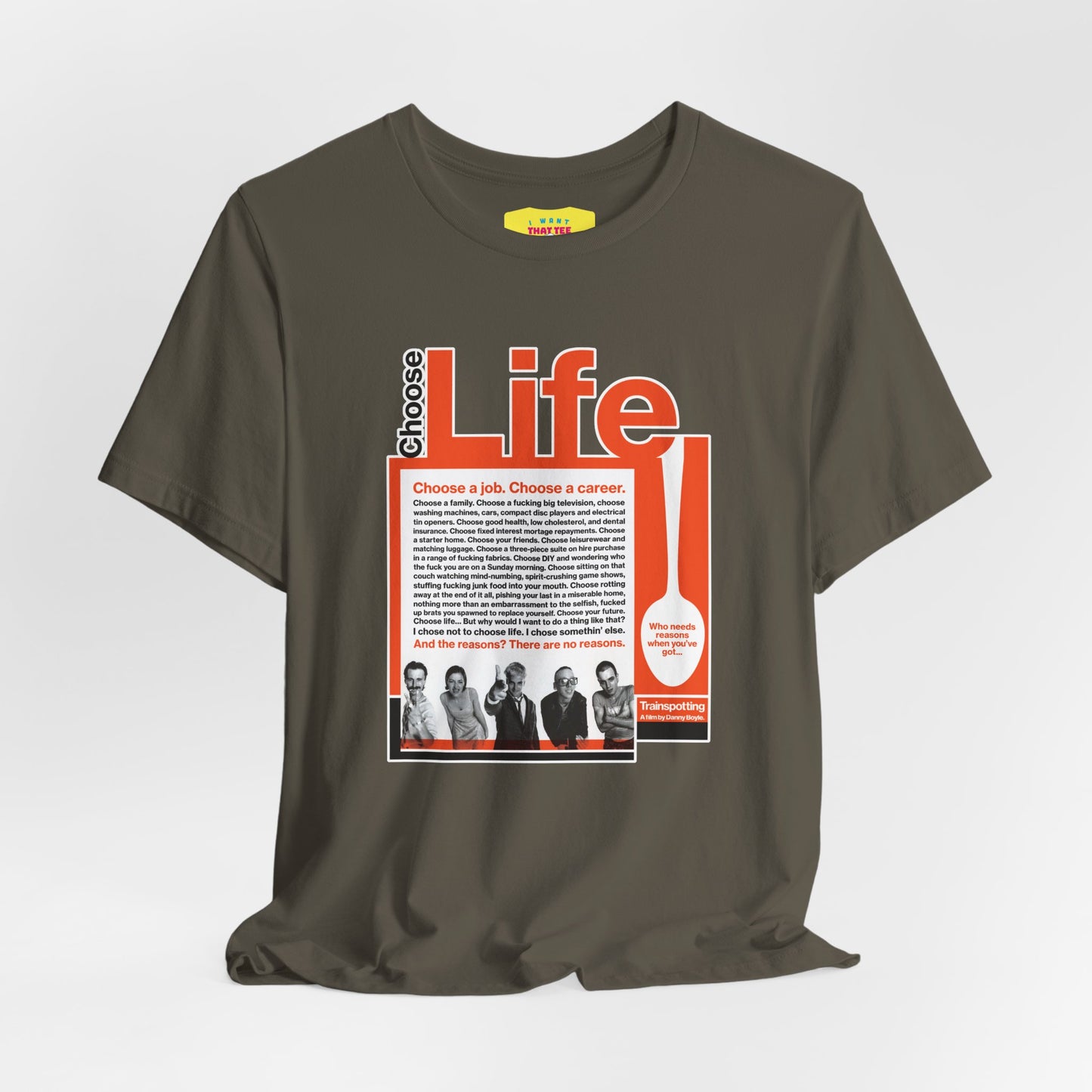 CHOOSE LIFE - TRAINSPOTTING (Unisex Softstyle T-Shirt)