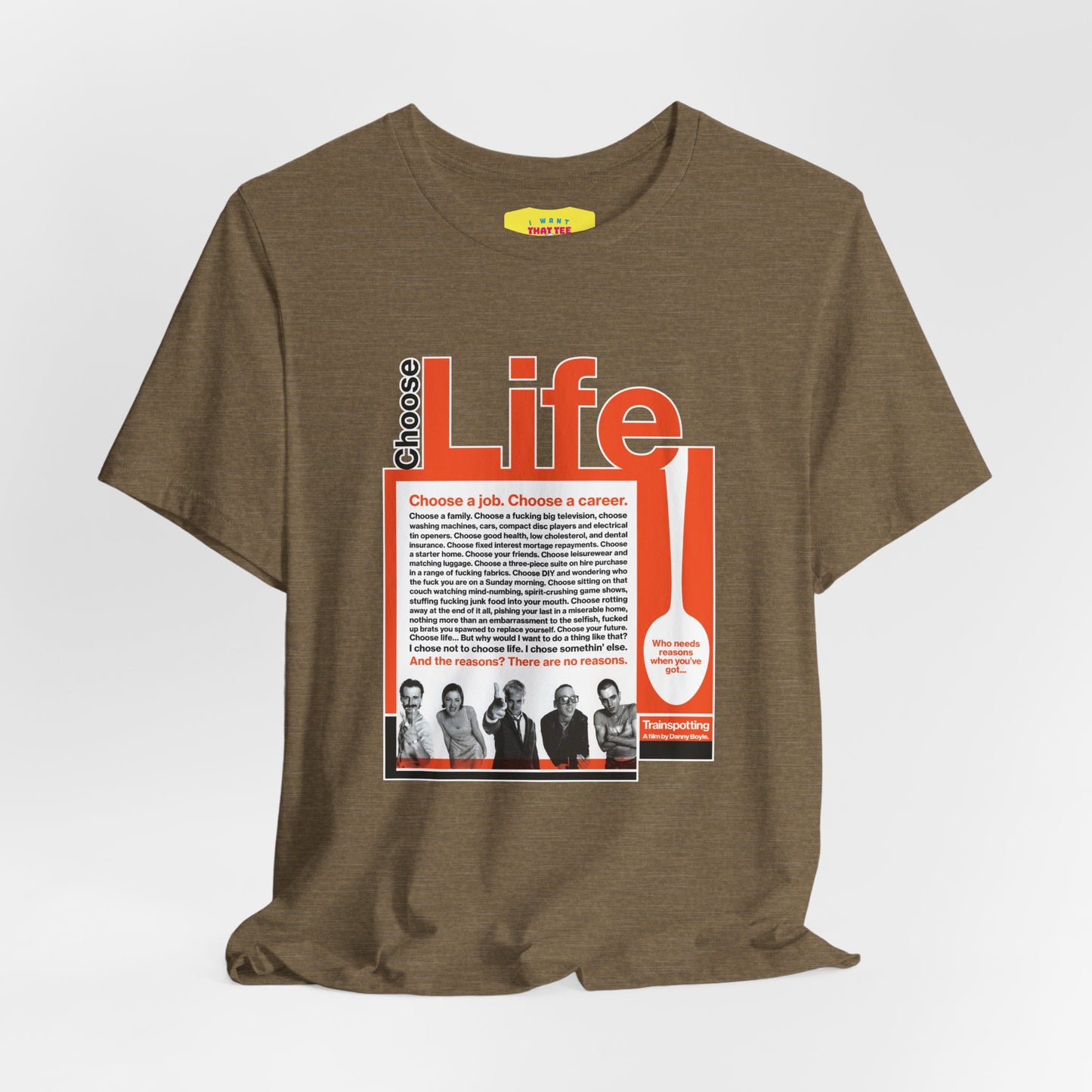 CHOOSE LIFE - TRAINSPOTTING (Unisex Softstyle T-Shirt)