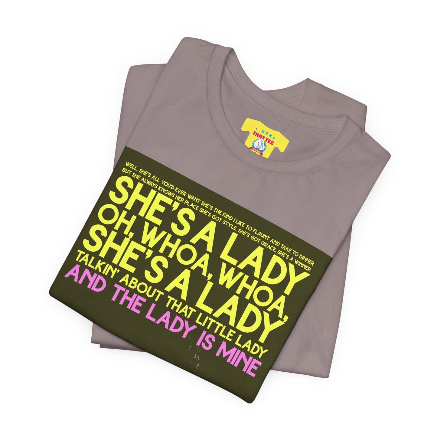 SHE'S A LADY - TOM JONES (Unisex Jersey Short Sleeve Tee)