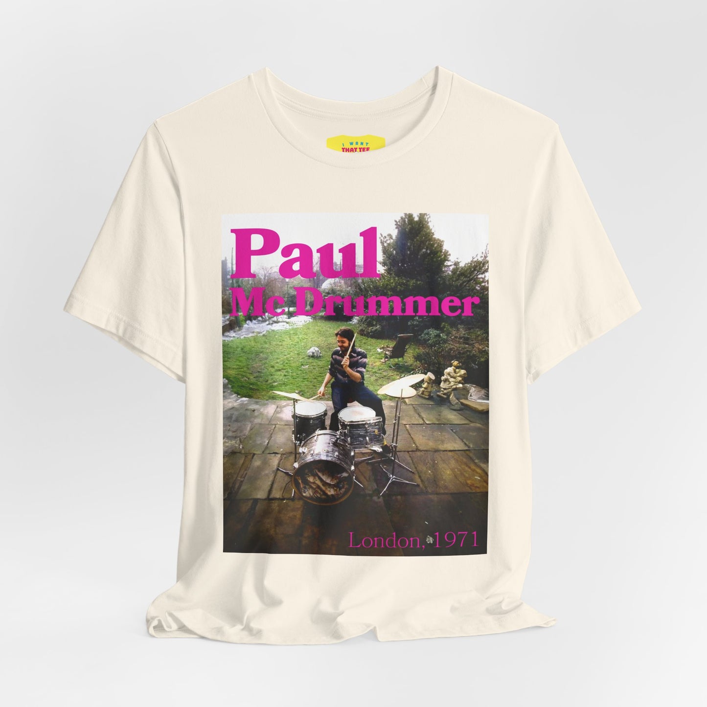 PAUL MC DRUMMER - PAUL MC CARTNEY AT DRUMS (Unisex Jersey Short Sleeve Tee)