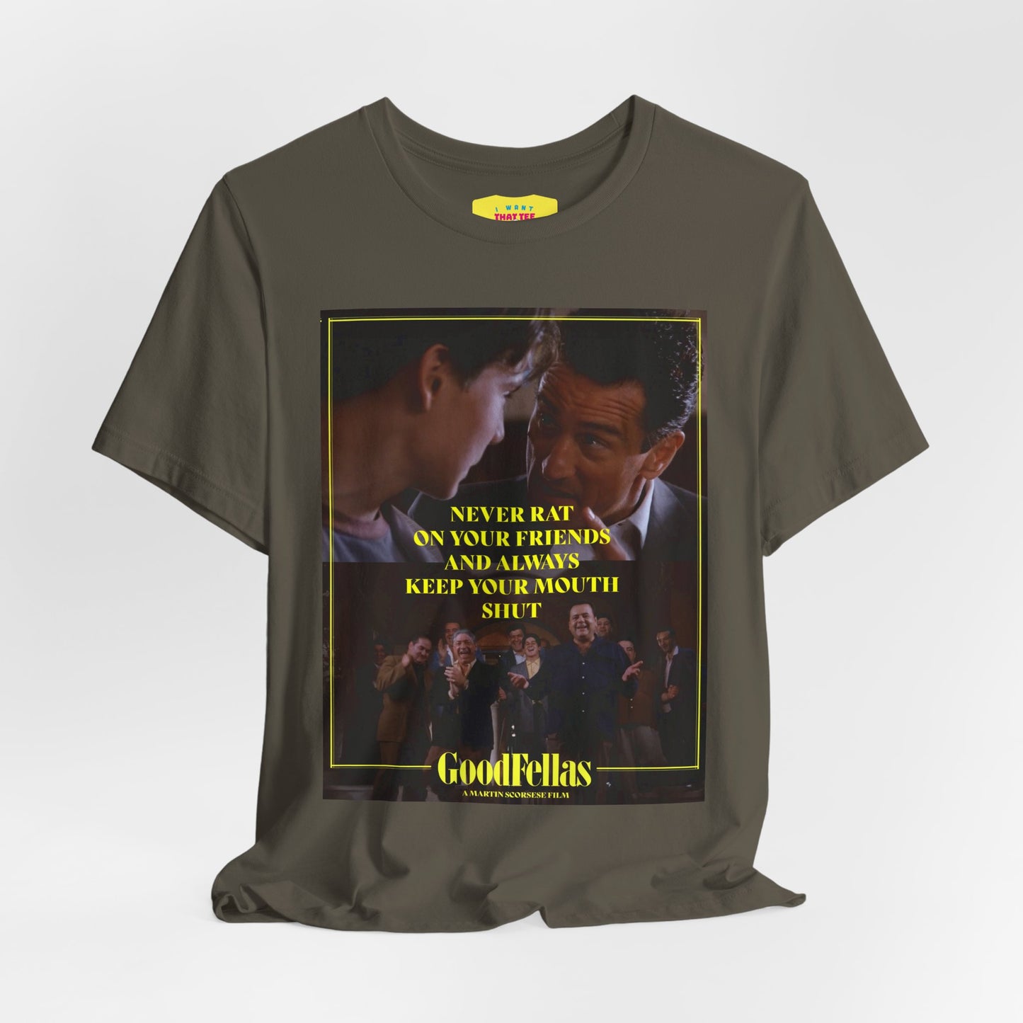 NEVER RAT ON YOUR FRIENDS - GOODFELLAS QUOTE (Unisex Jersey Short Sleeve Tee)