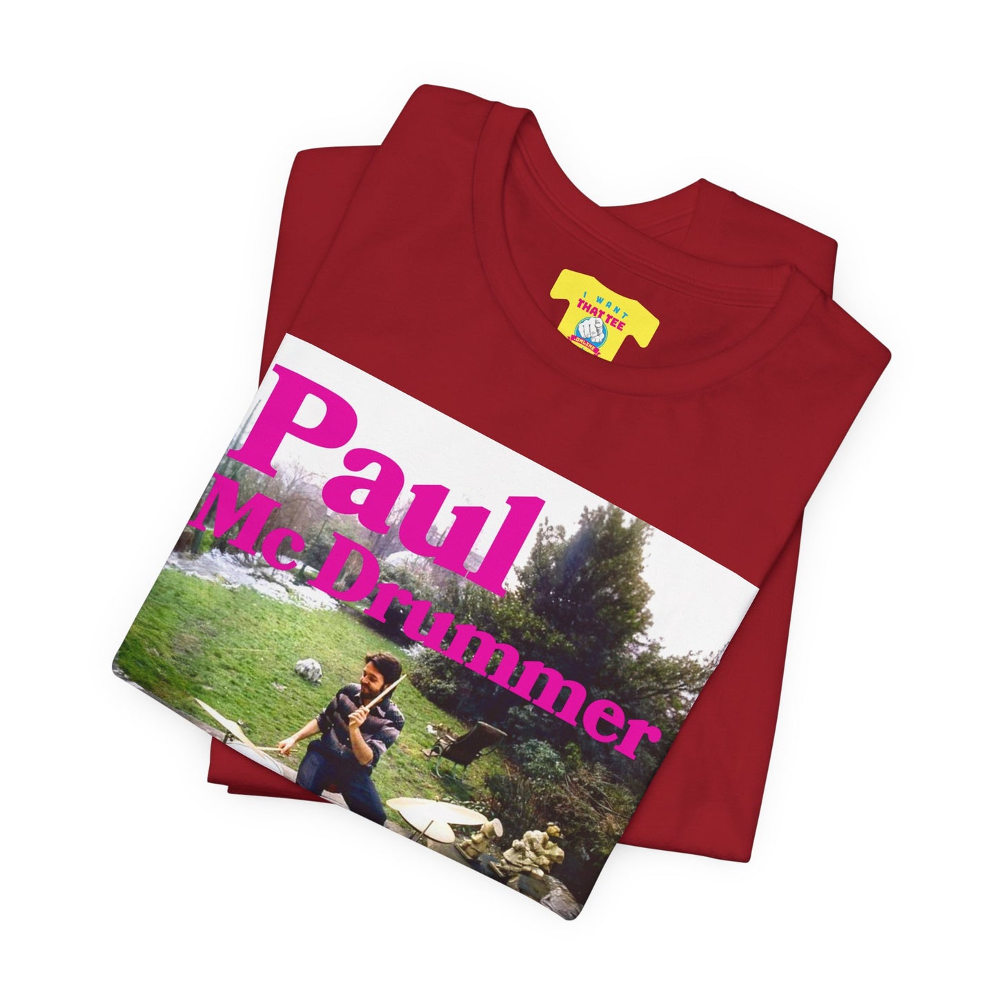 PAUL MC DRUMMER - PAUL MC CARTNEY AT DRUMS (Unisex Jersey Short Sleeve Tee)