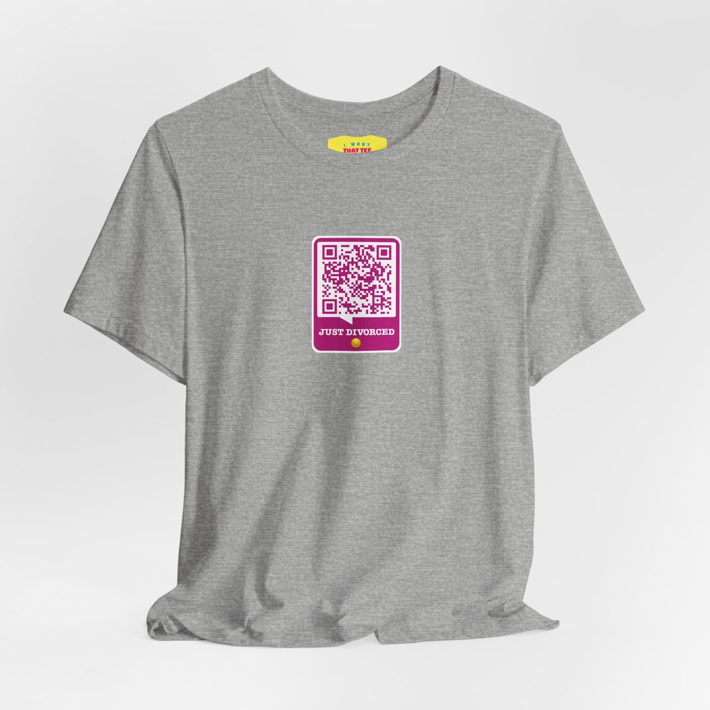 JUST DIVORCED - CELEBRATE QR JOKE (Unisex Softstyle T-Shirt)