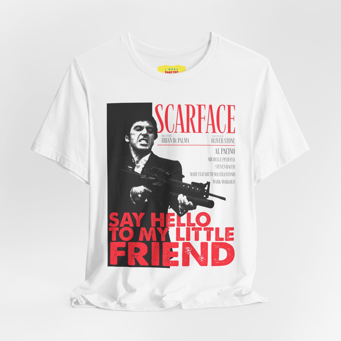 SAY HELLO TO MY LITTLE FRIEND - SCARFACE (Unisex Jersey Short Sleeve Tee)