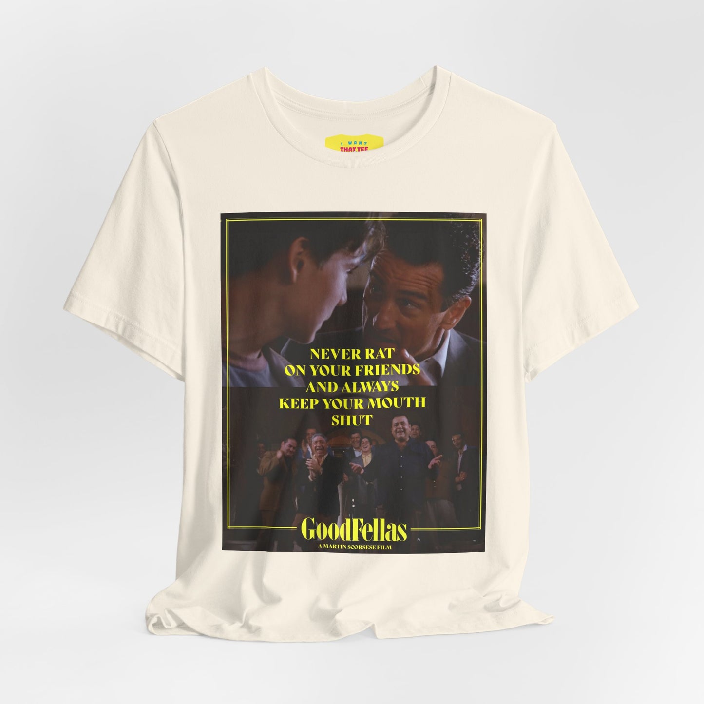 NEVER RAT ON YOUR FRIENDS - GOODFELLAS QUOTE (Unisex Jersey Short Sleeve Tee)