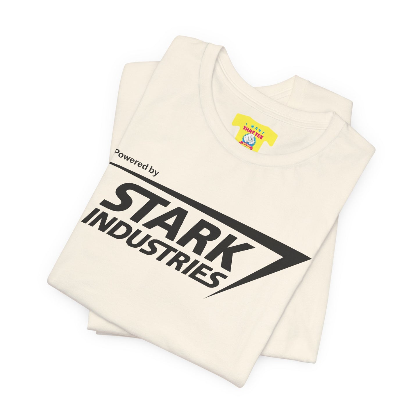 POWERED BY STARK INDUSTRIES (Unisex Jersey Short Sleeve Tee)