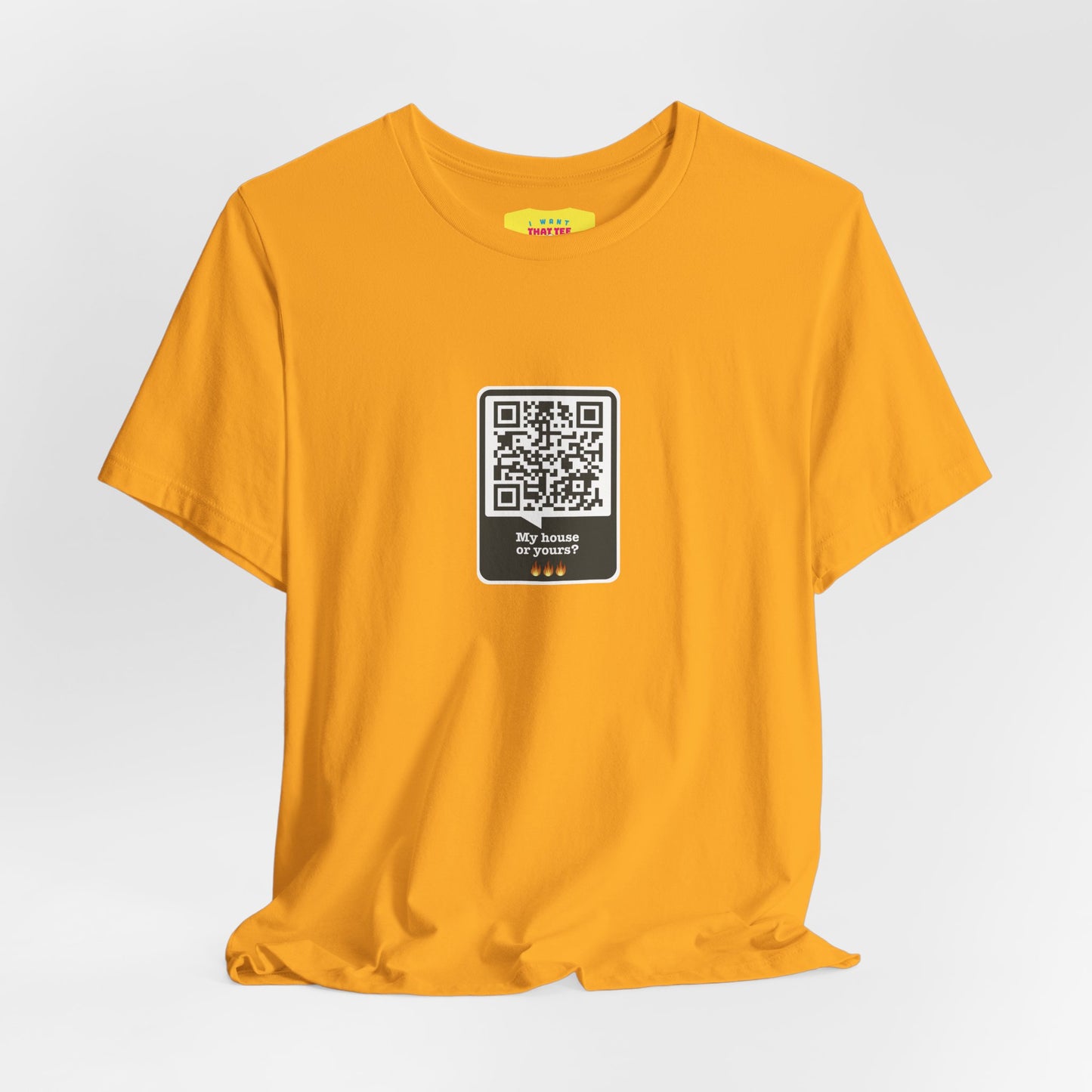 MY HOUSE OR YOURS? - UBER QR JOKE (Unisex Softstyle T-Shirt)