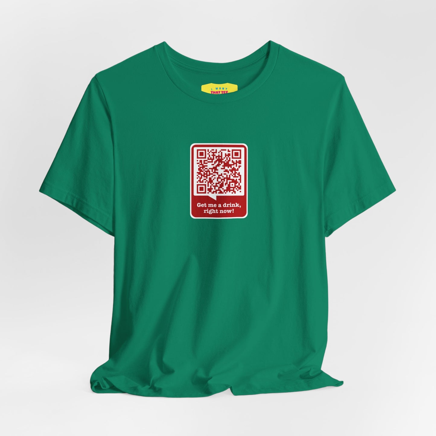 GET ME A DRINK RIGHT NOW - FORREST GUMP QR JOKE (Unisex Softstyle T-Shirt)