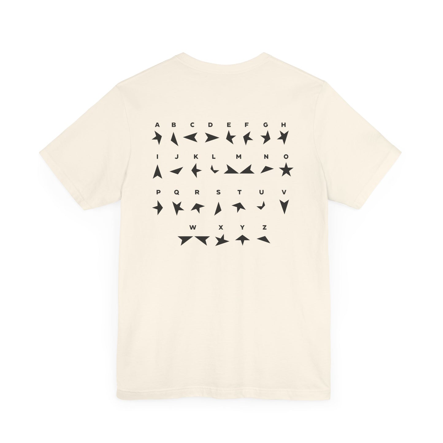 BLACKSTAR ALPHABET - DAVID BOWIE (Unisex Jersey Short Sleeve Tee)