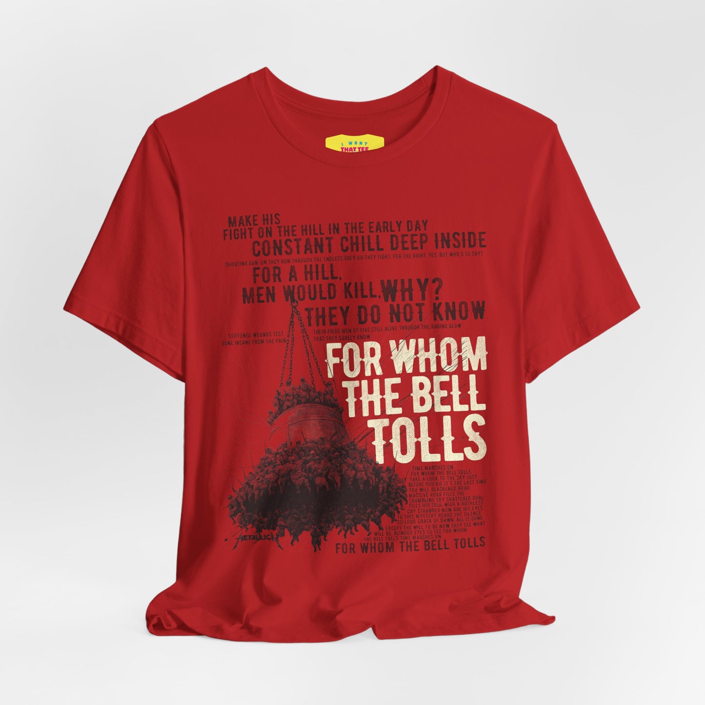 FOR WHOM THE BELL TOLLS - METALLICA (Unisex Jersey Short Sleeve Tee)