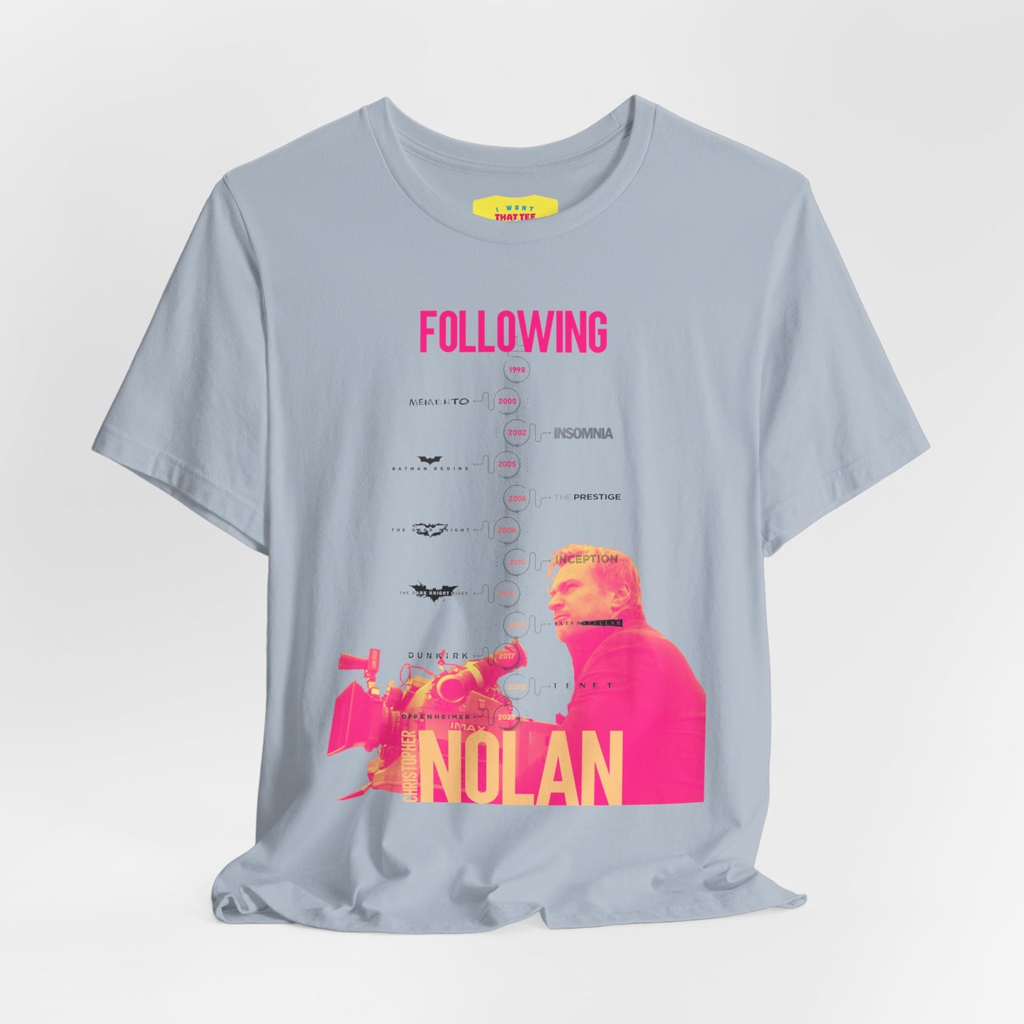 FOLLOWING CHRISTOPHER NOLAN (Unisex Jersey Short Sleeve Tee)