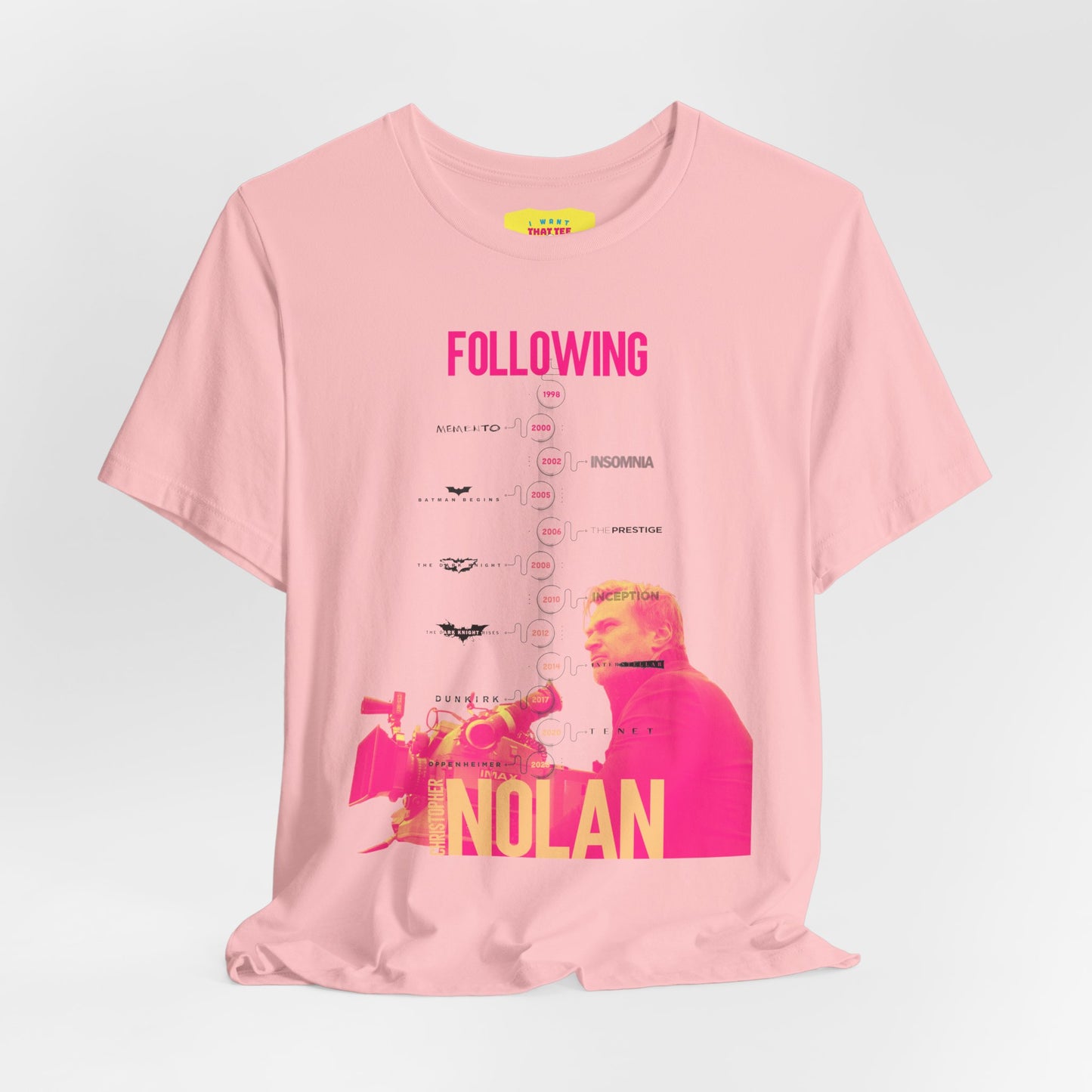 FOLLOWING CHRISTOPHER NOLAN (Unisex Jersey Short Sleeve Tee)