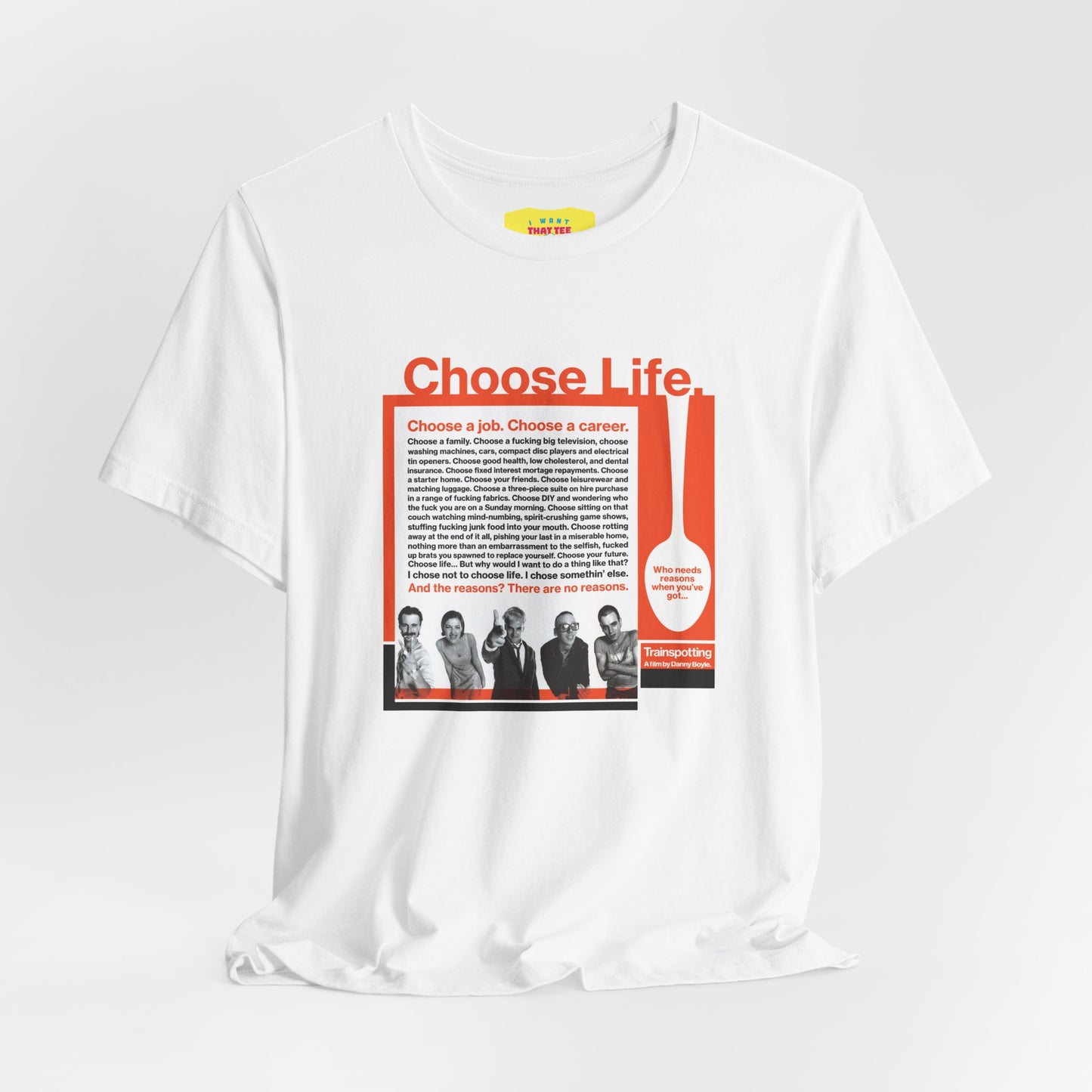 CHOOSE LIFE - TRAINSPOTTING (Unisex Softstyle T-Shirt)