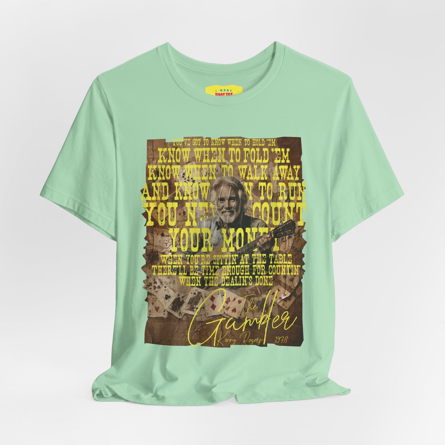 THE GAMBLER - KENNY ROGERS (Unisex Jersey Short Sleeve Tee)