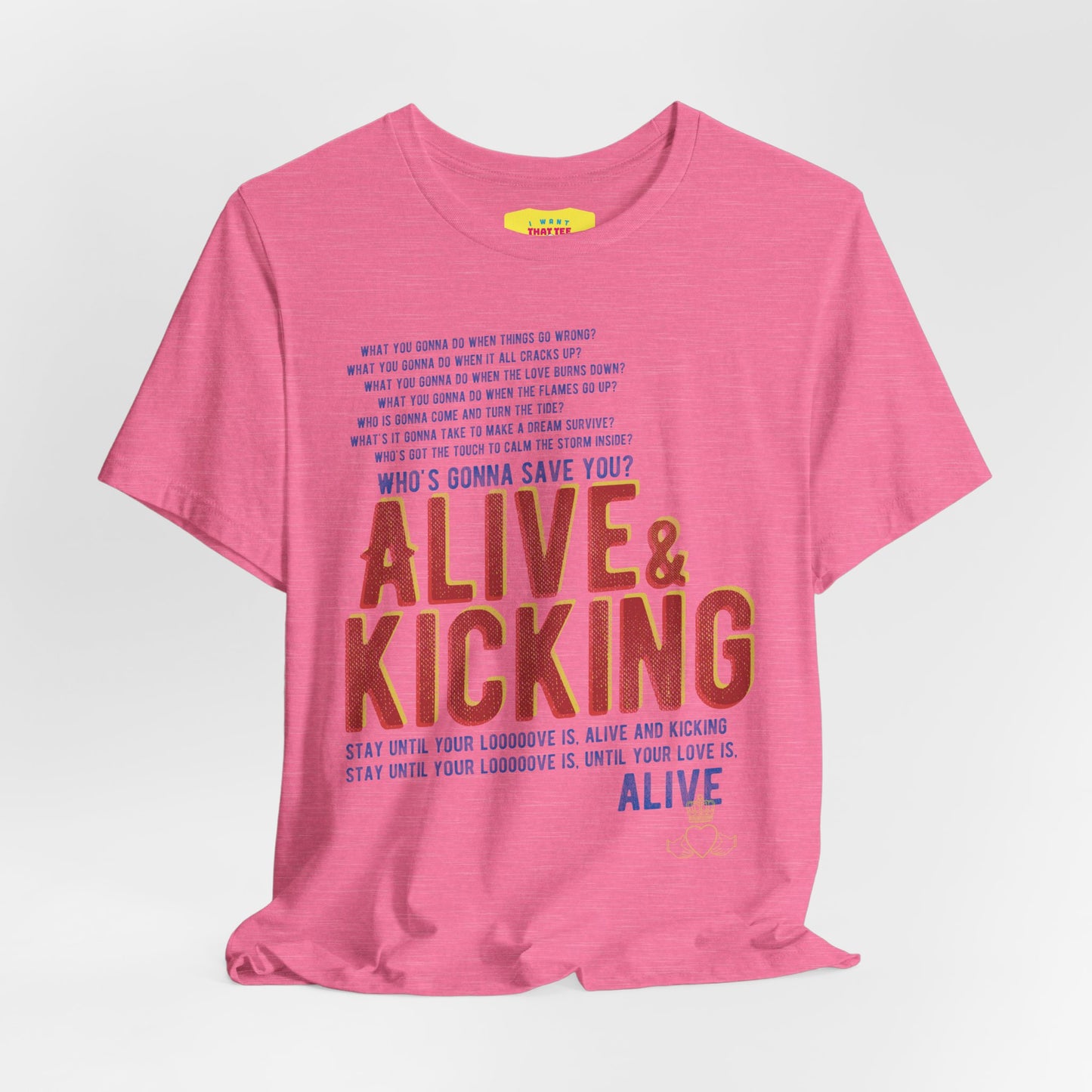 SIMPLE MINDS - ALIVE & KICKING (Unisex Jersey Short Sleeve Tee)