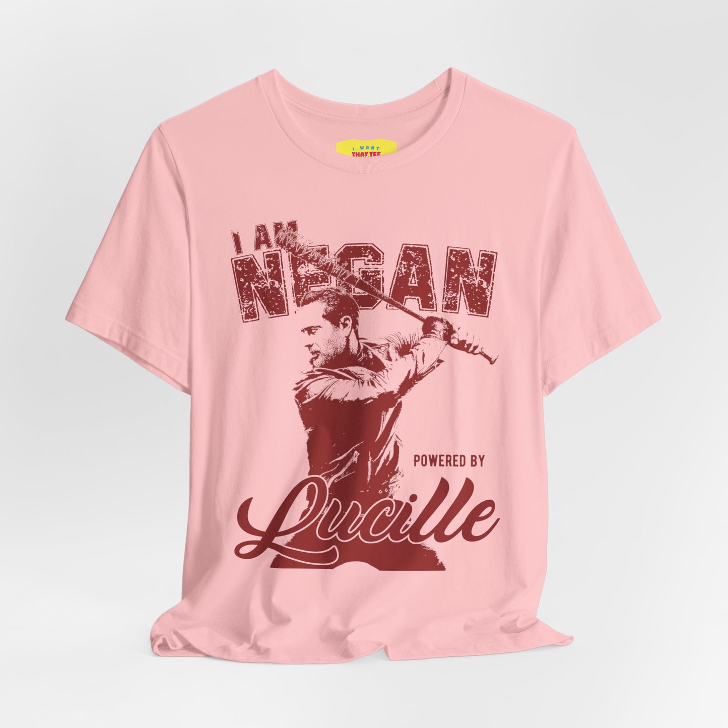 I AM NEGAN POWERED BY LUCILLE - THE WALKING DEAD (Unisex Jersey Short Sleeve Tee)