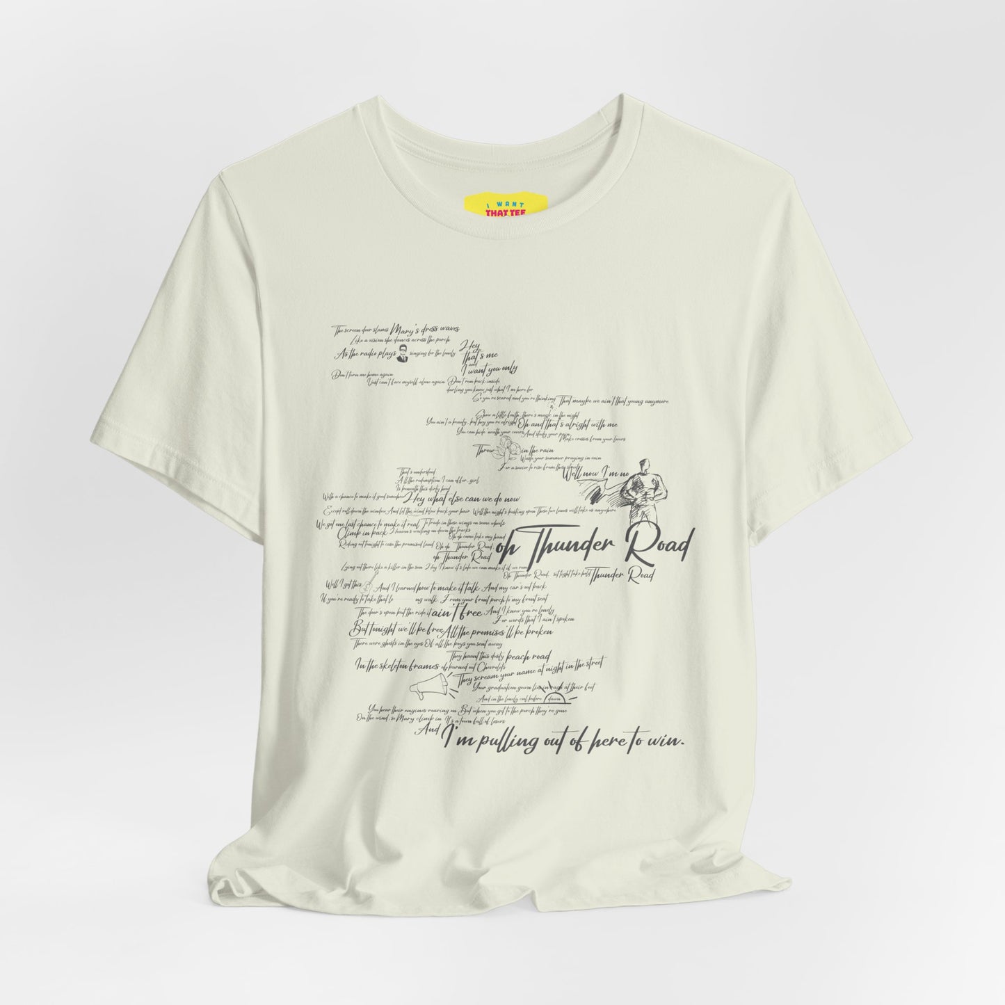 THUNDER ROAD - BRUCE SPRINGSTEEN LYRICS (Unisex Softstyle T-Shirt)