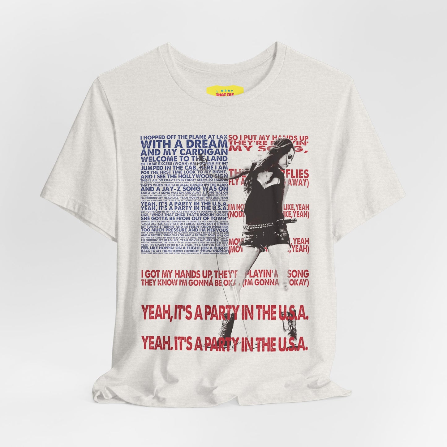 PARTY IN THE USA - MILEY CYRUS (Unisex Jersey Short Sleeve Tee)