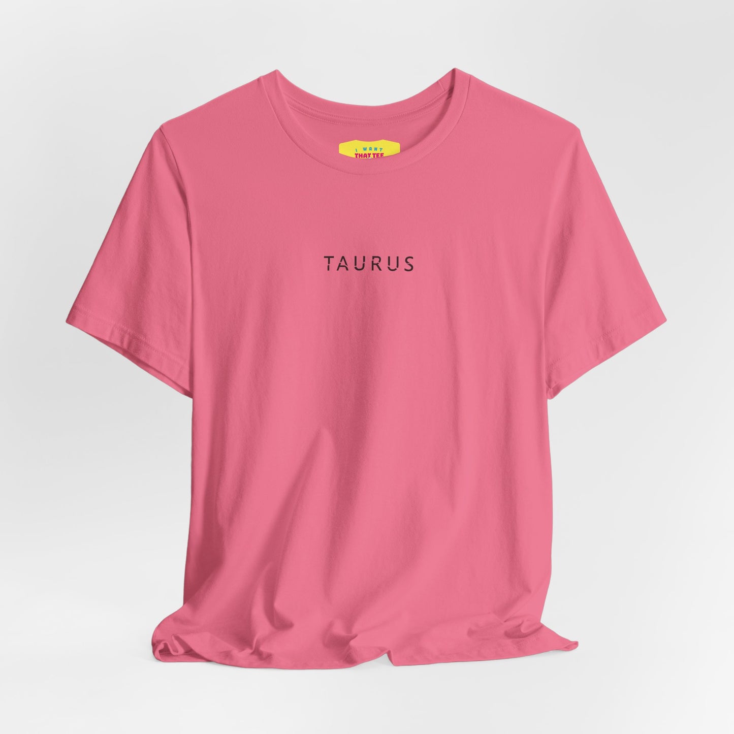 TAURUS BLACK WORD LOGO - (Unisex Jersey Short Sleeve Tee)