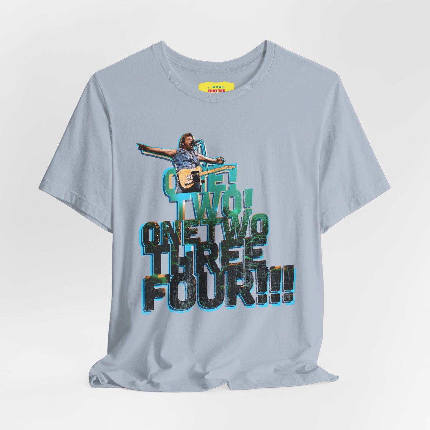 ONE! TWO! ONETWOTHREEFOUR!!! - BRUCE SPRINGSTEEN (Unisex Softstyle T-Shirt)