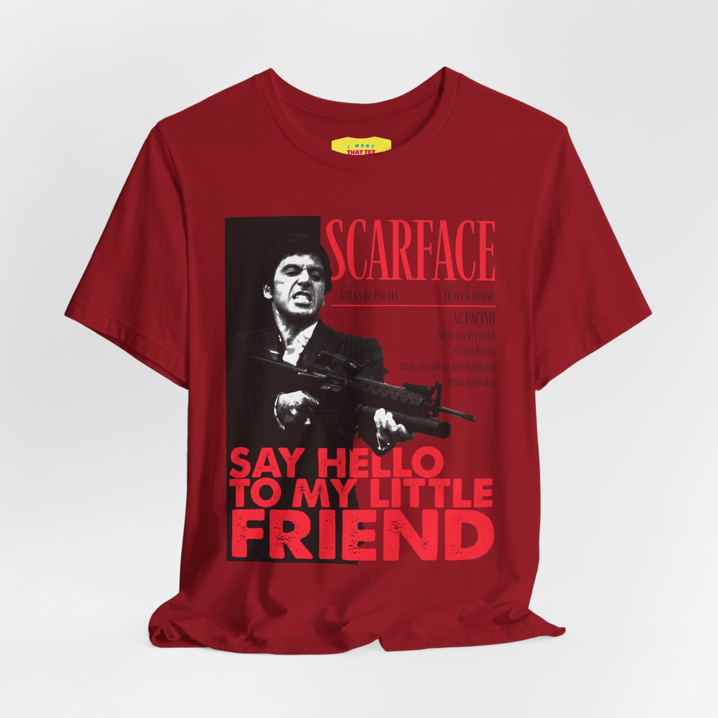 SAY HELLO TO MY LITTLE FRIEND - SCARFACE (Unisex Jersey Short Sleeve Tee)