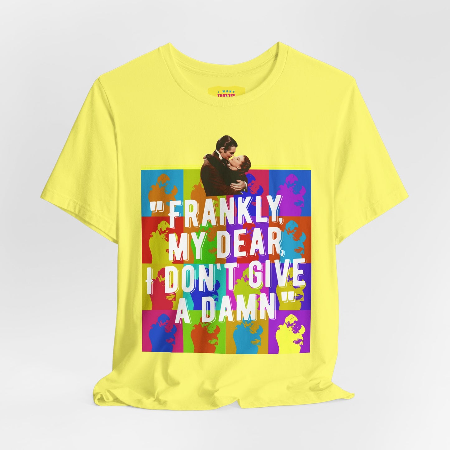 FRANKLY, MY DEAR, I DON'T GIVE A DAMN - GONE WITH THE WIND QUOTE (Unisex Jersey Short Sleeve Tee)