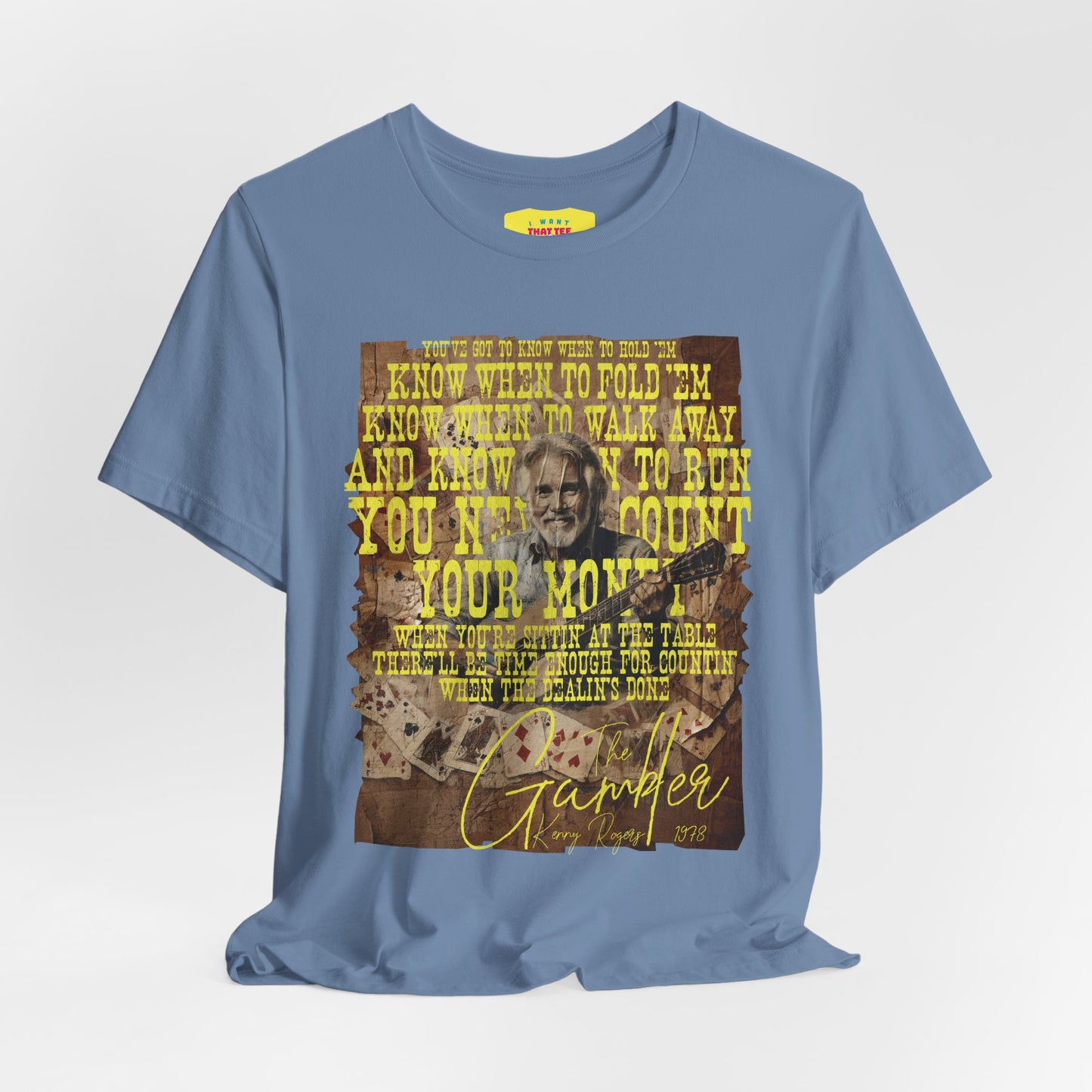 THE GAMBLER - KENNY ROGERS (Unisex Jersey Short Sleeve Tee)