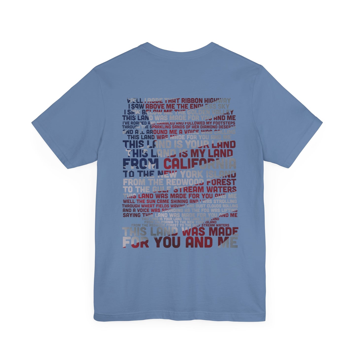 THIS LAND IS YOUR LAND - BRUCE SPRINGSTEEN (Unisex Jersey Short Sleeve Tee)