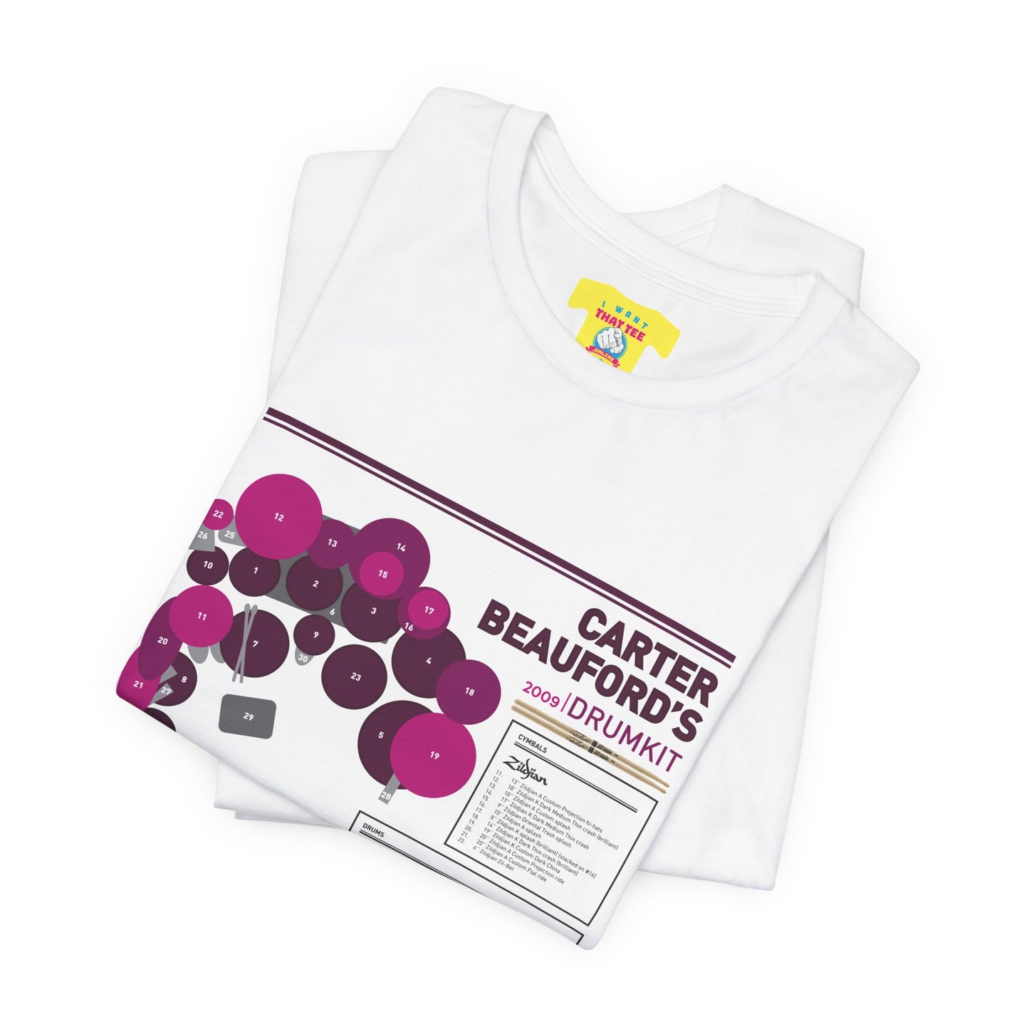 CARTER BEAUFORD 2009 DRUMKIT (Unisex Softstyle T-Shirt)