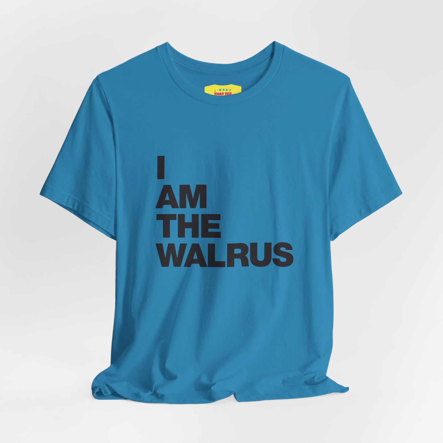 I AM THE WALRUS - THE BEATLES (Black text, Unisex Softstyle T-Shirt)