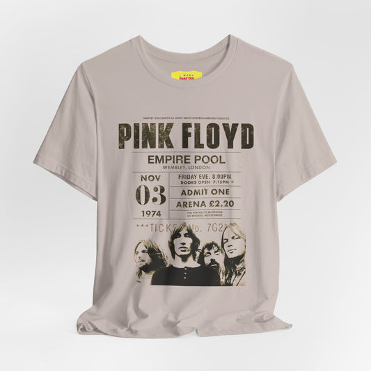 PINK FLOYD EMPIRE POOL CONCERT POSTER (Unisex Jersey Short Sleeve Tee)