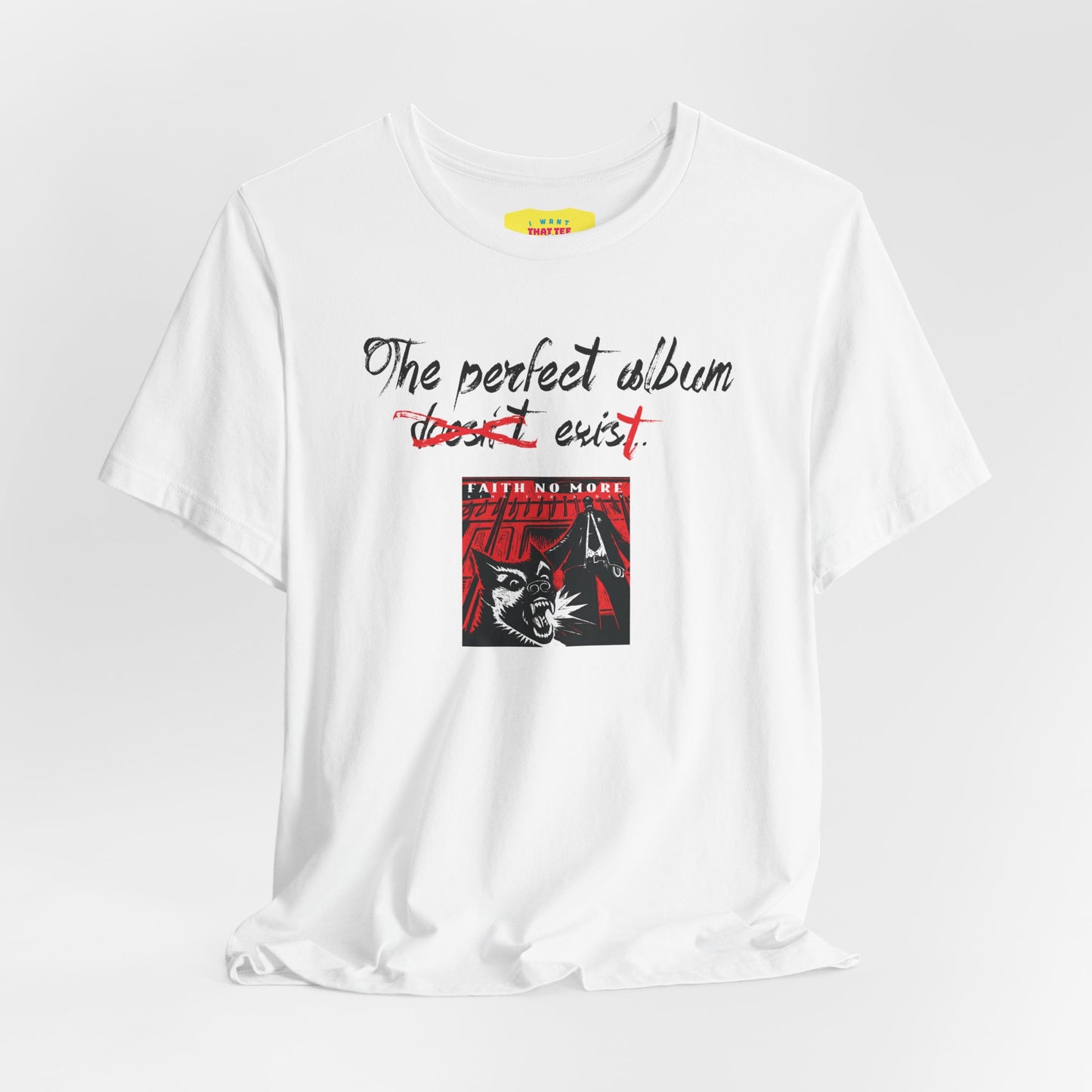 THE PERFECT ALBUM DOESN'T EXIS... - FAITH NO MORE ALBUM COVER (Unisex Jersey Short Sleeve Tee)