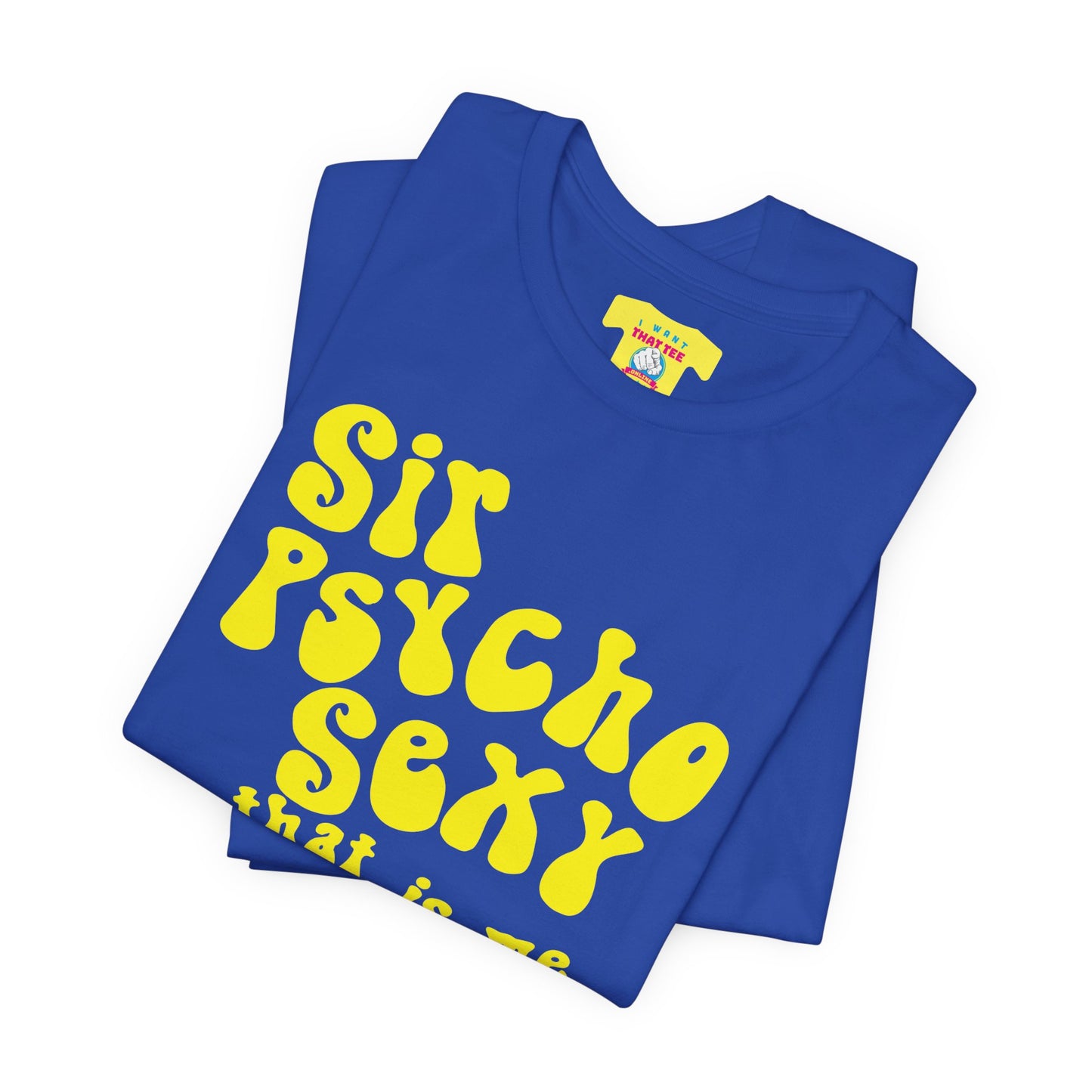 SIR PSYCHO SEXY / Red Hot Chili Peppers (Yellow text, Unisex Softstyle T-Shirt)