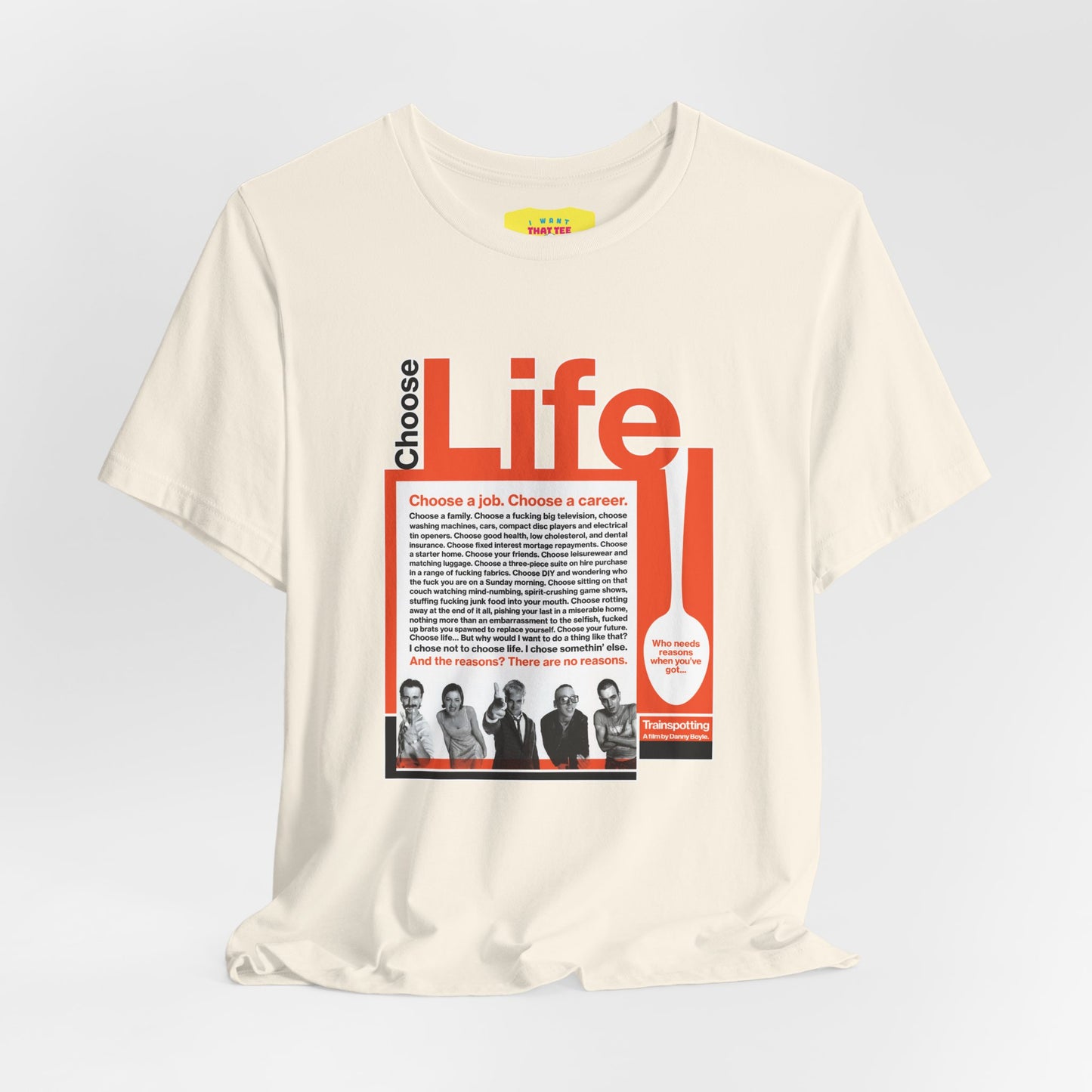 CHOOSE LIFE - TRAINSPOTTING (Unisex Softstyle T-Shirt)