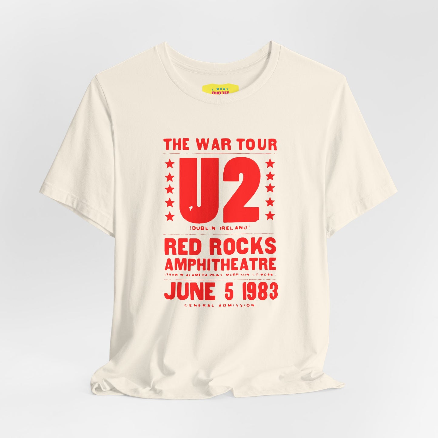 U2 THE WAR TOUR 1983 POSTER (Unisex Jersey Short Sleeve Tee)