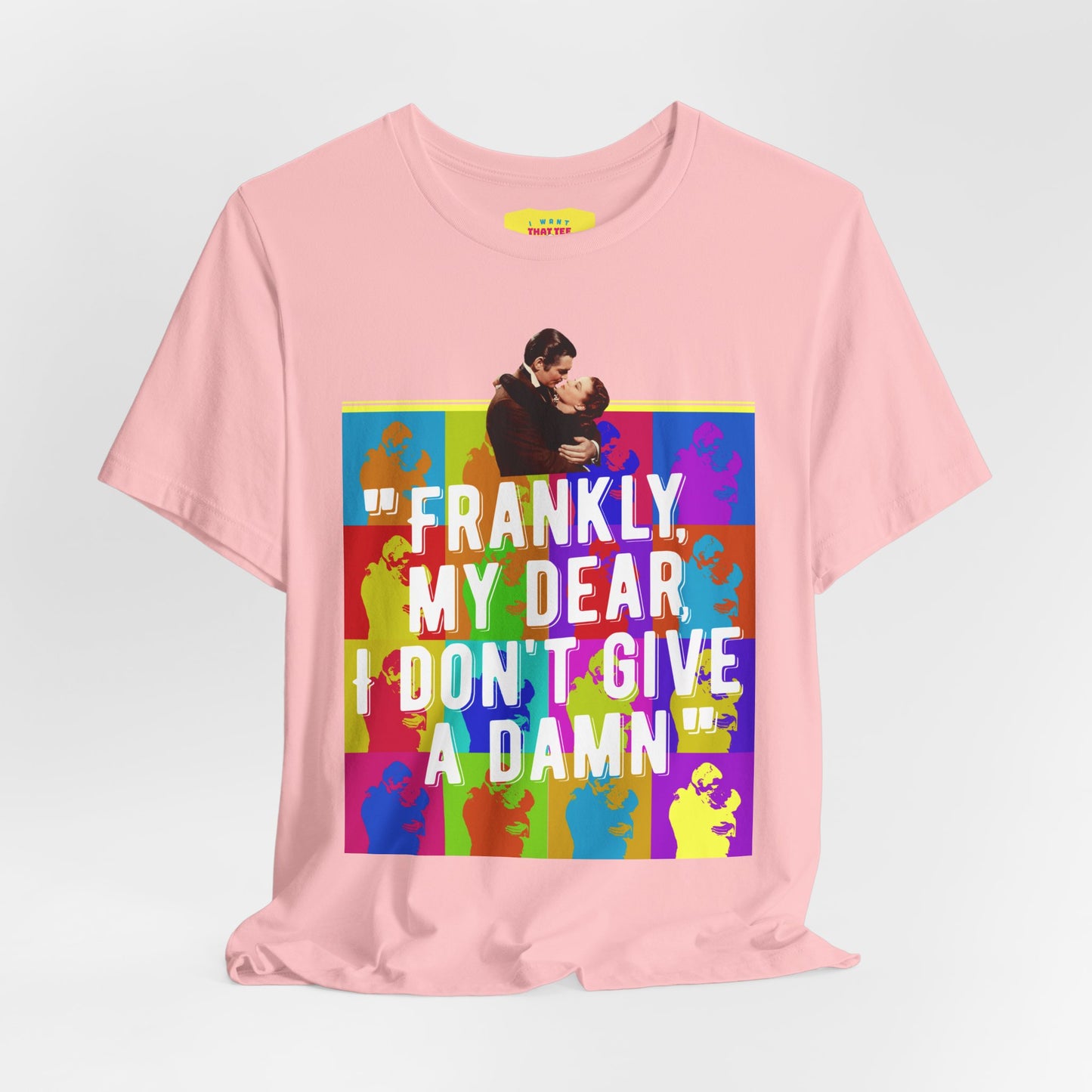 FRANKLY, MY DEAR, I DON'T GIVE A DAMN - GONE WITH THE WIND QUOTE (Unisex Jersey Short Sleeve Tee)