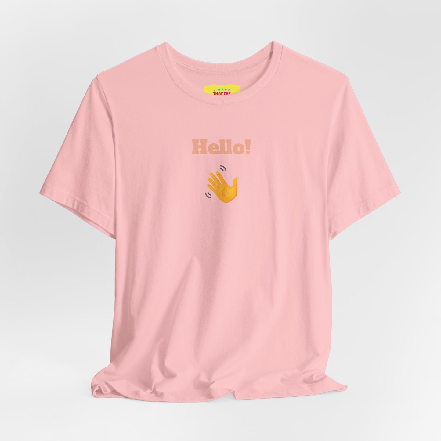 HELLO (front) / GOODBYE (back) (Unisex Jersey Short Sleeve Tee)