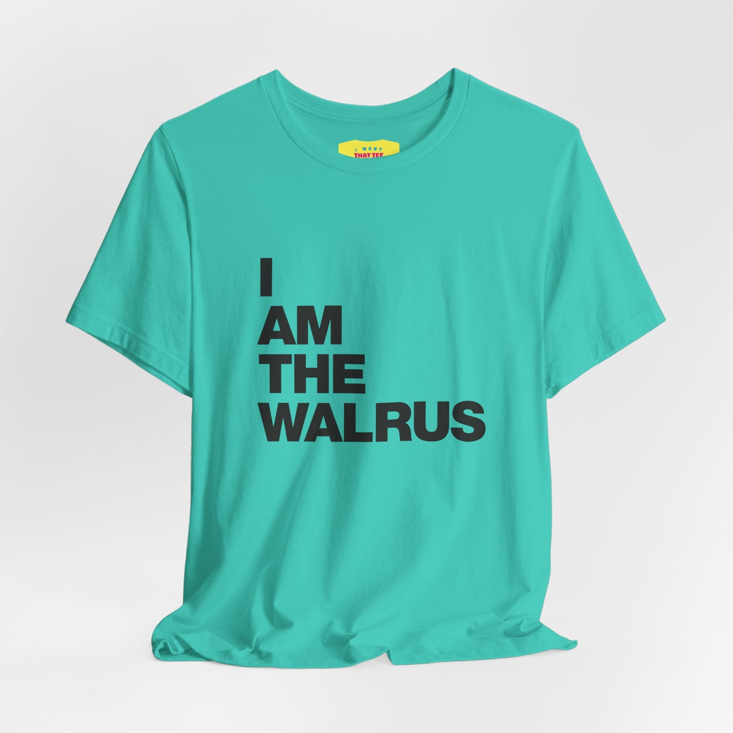 I AM THE WALRUS - THE BEATLES (Black text, Unisex Softstyle T-Shirt)