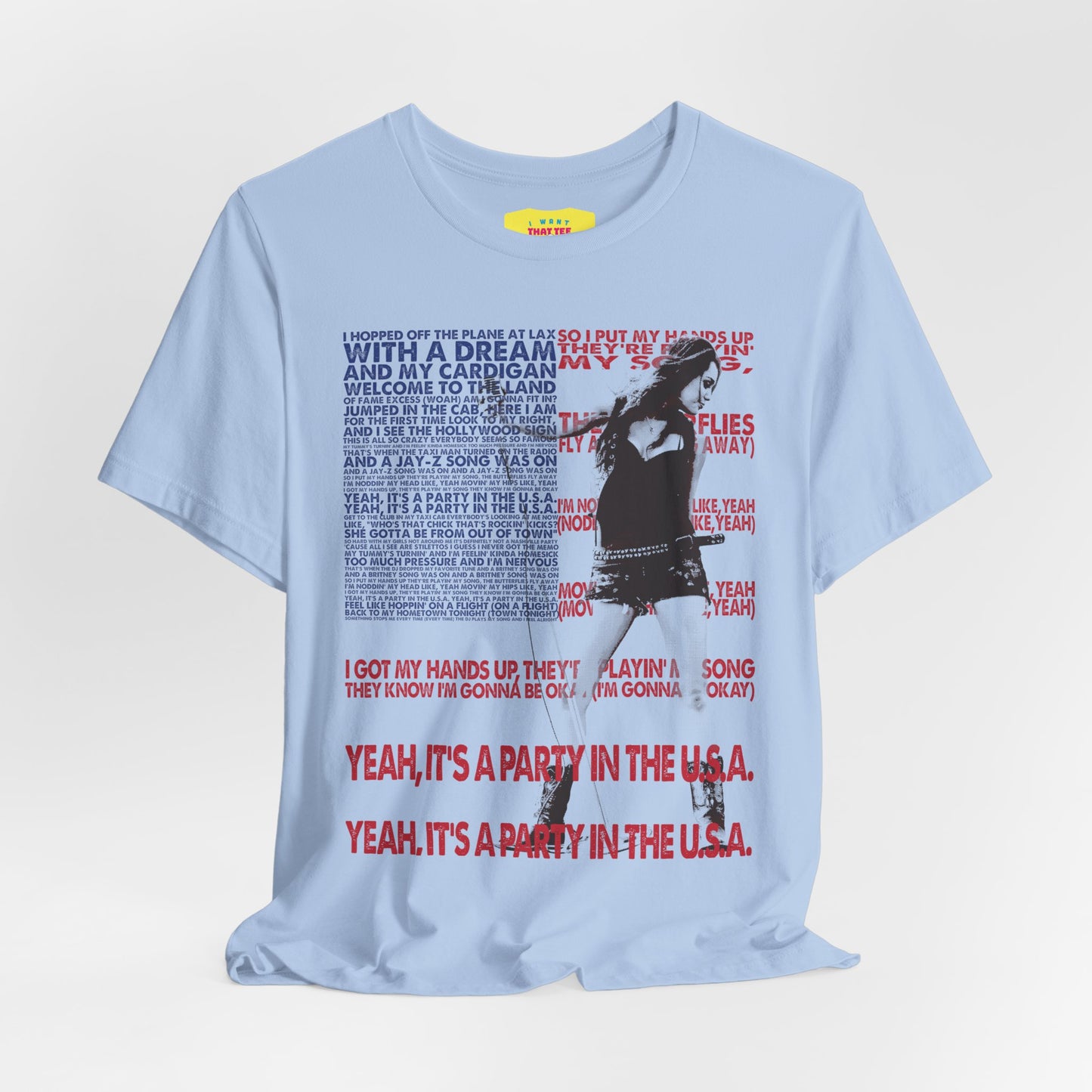 PARTY IN THE USA - MILEY CYRUS (Unisex Jersey Short Sleeve Tee)